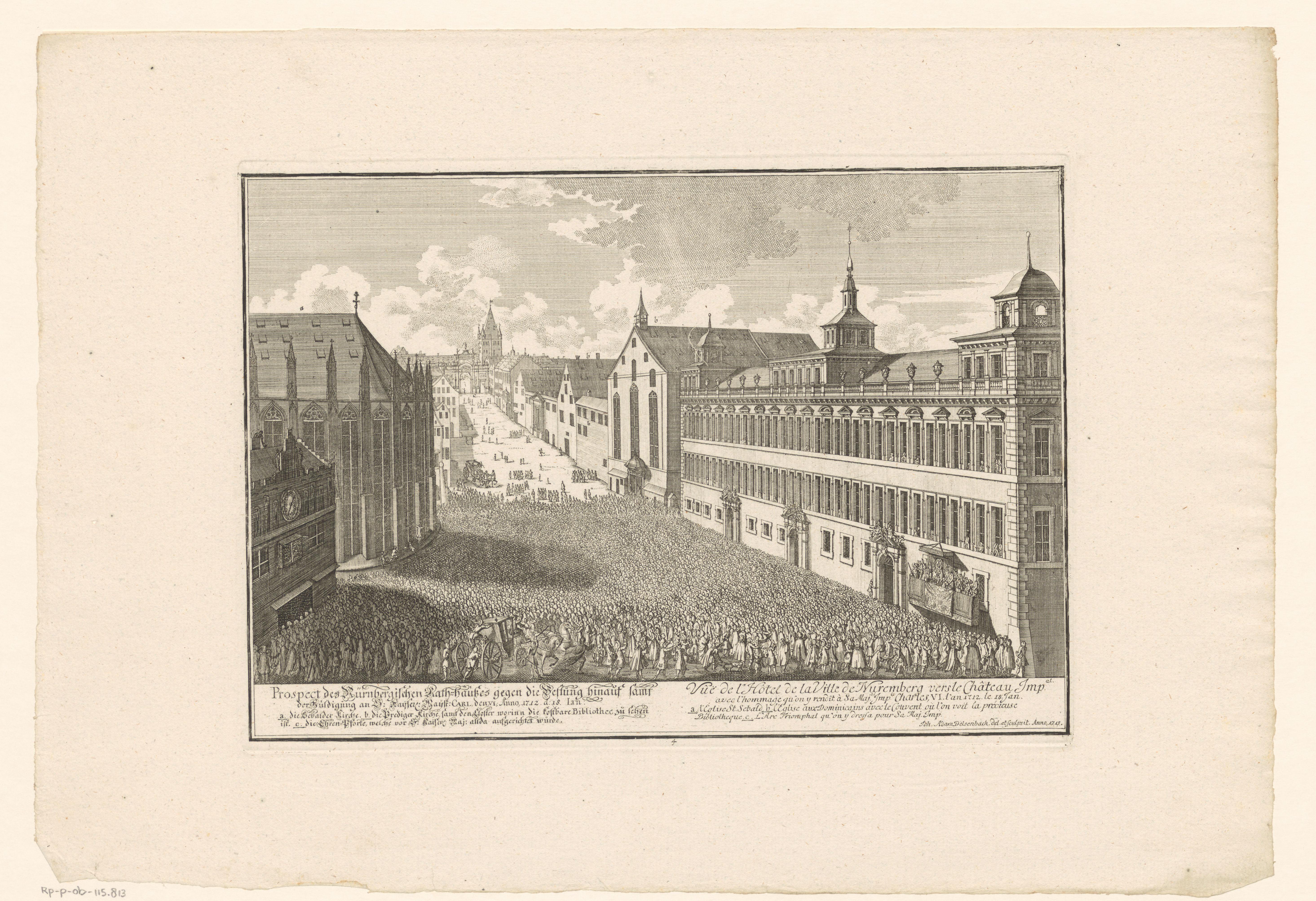 Gezicht op het stadhuis in Neurenberg
