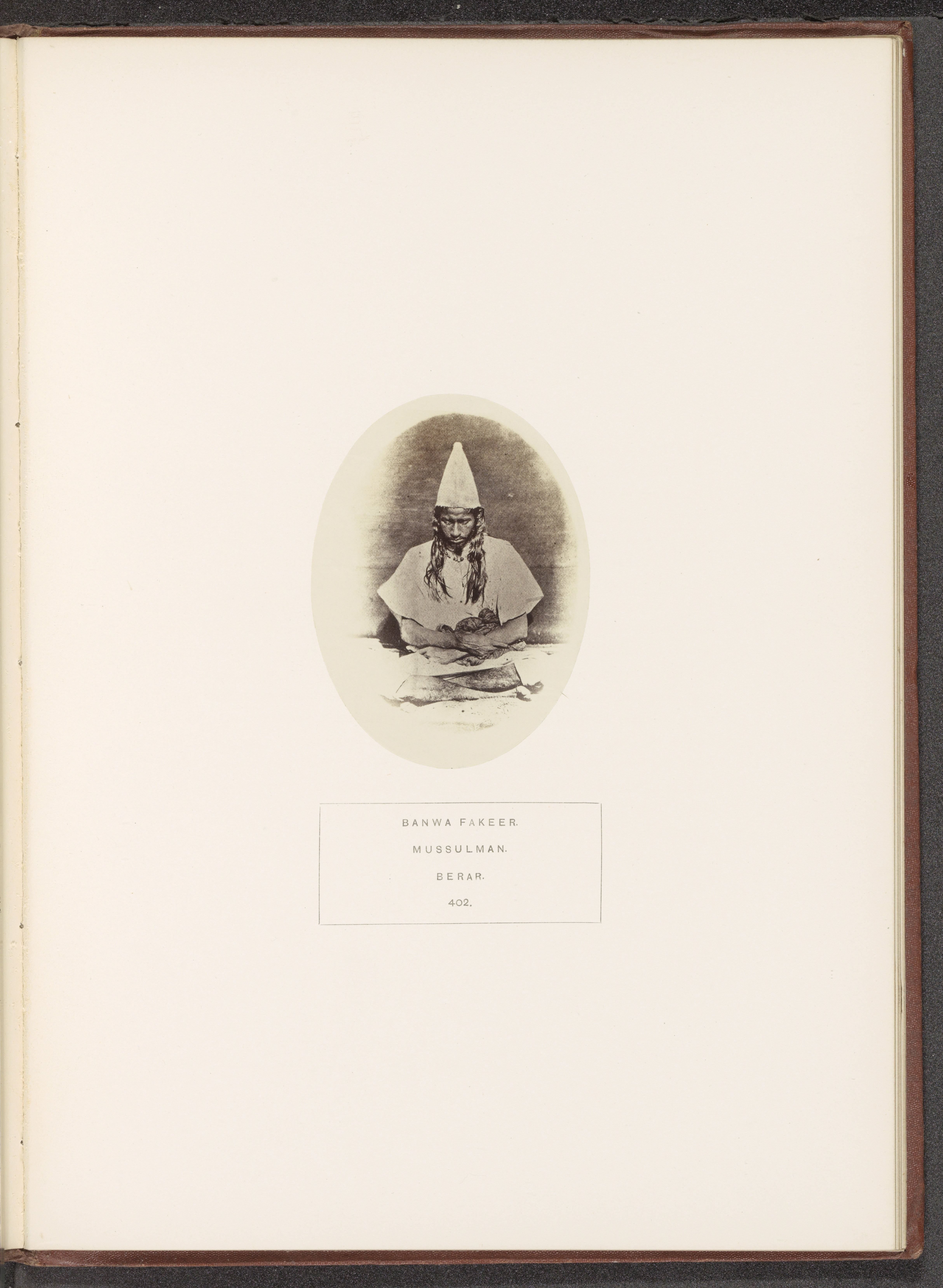 Portrait of an unknown fakir from the former Berar in central India