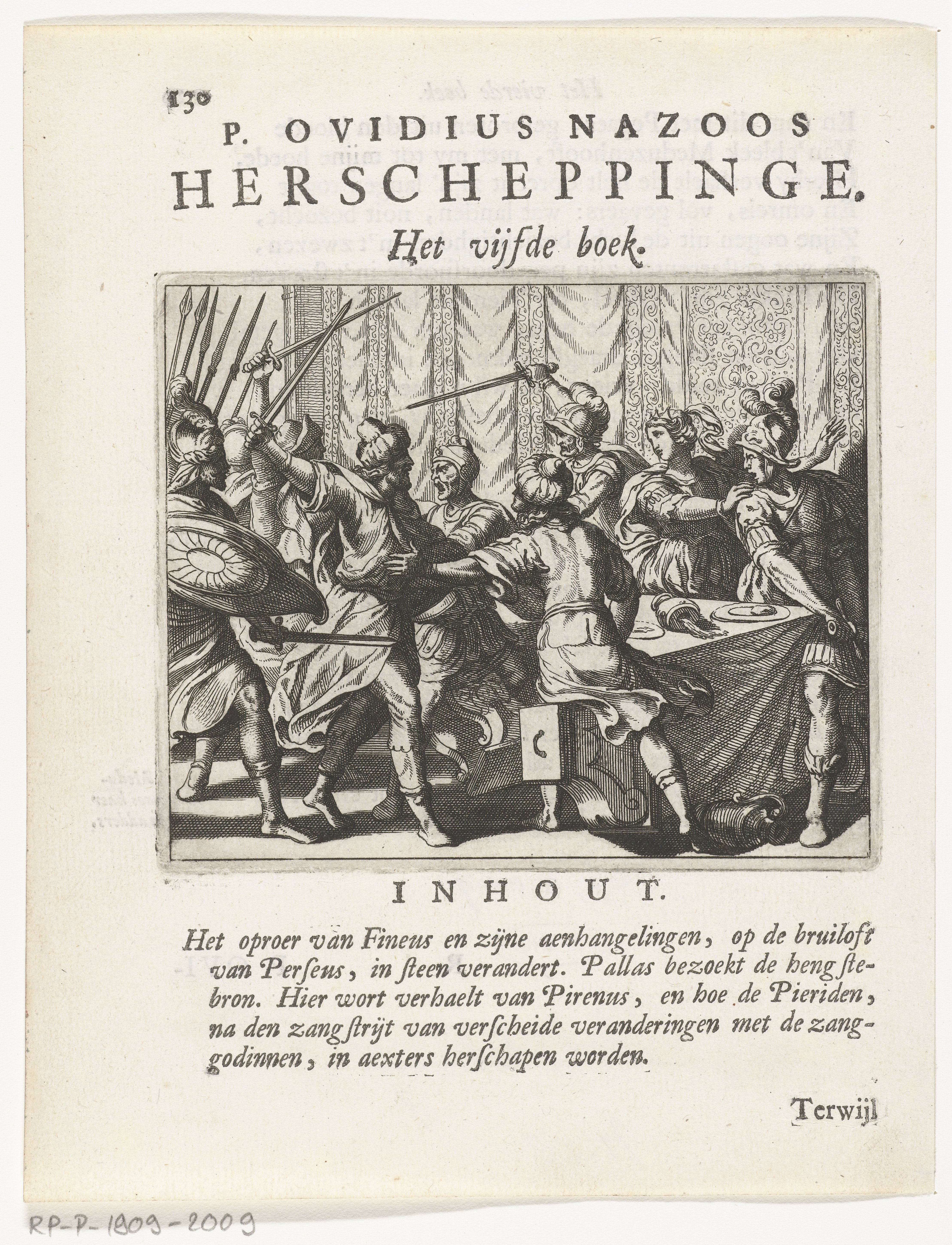 Phineus verstoort de bruiloft van Perseus en Andromeda