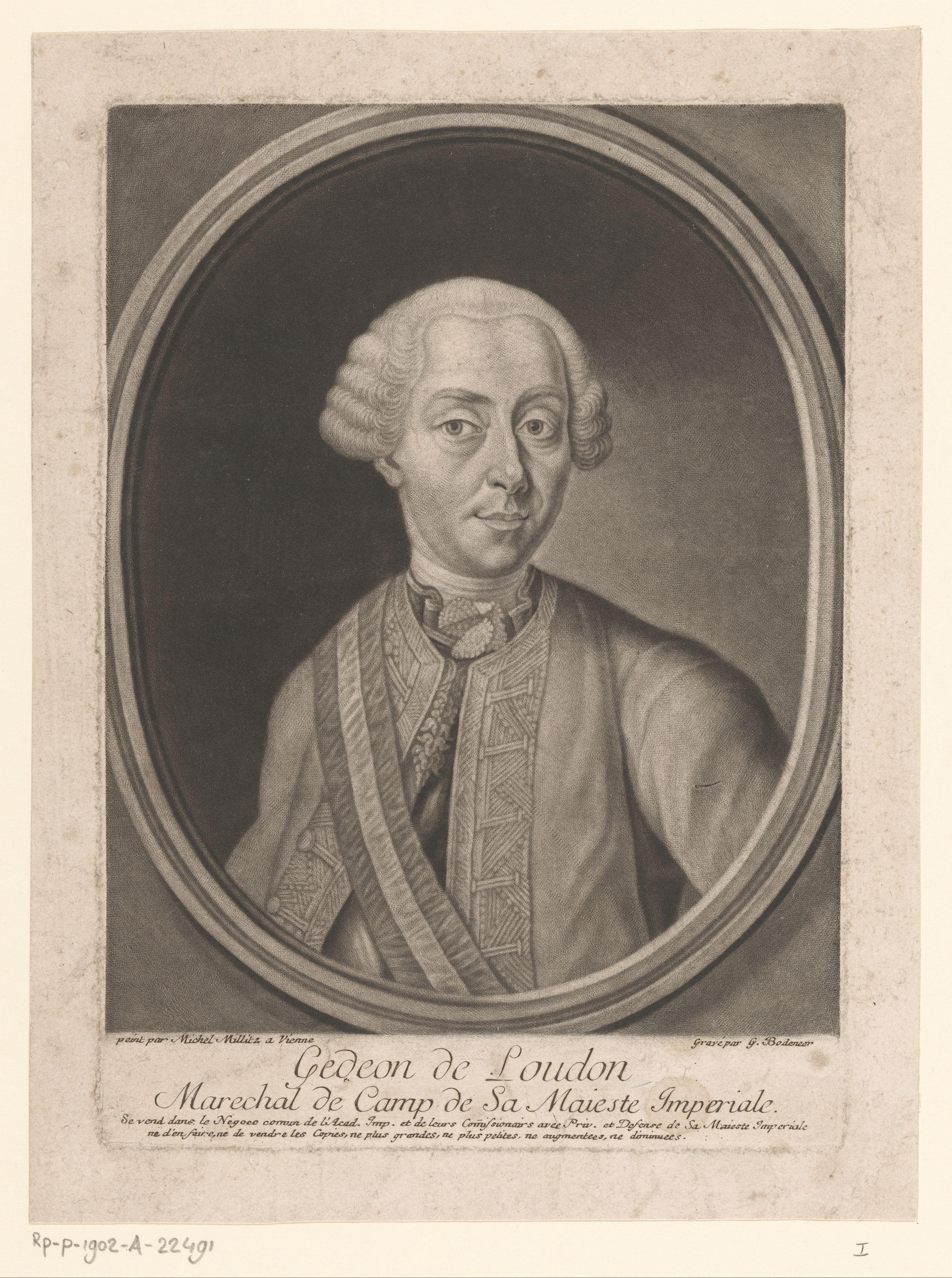 Portret van Ernst Gideon von Laudon