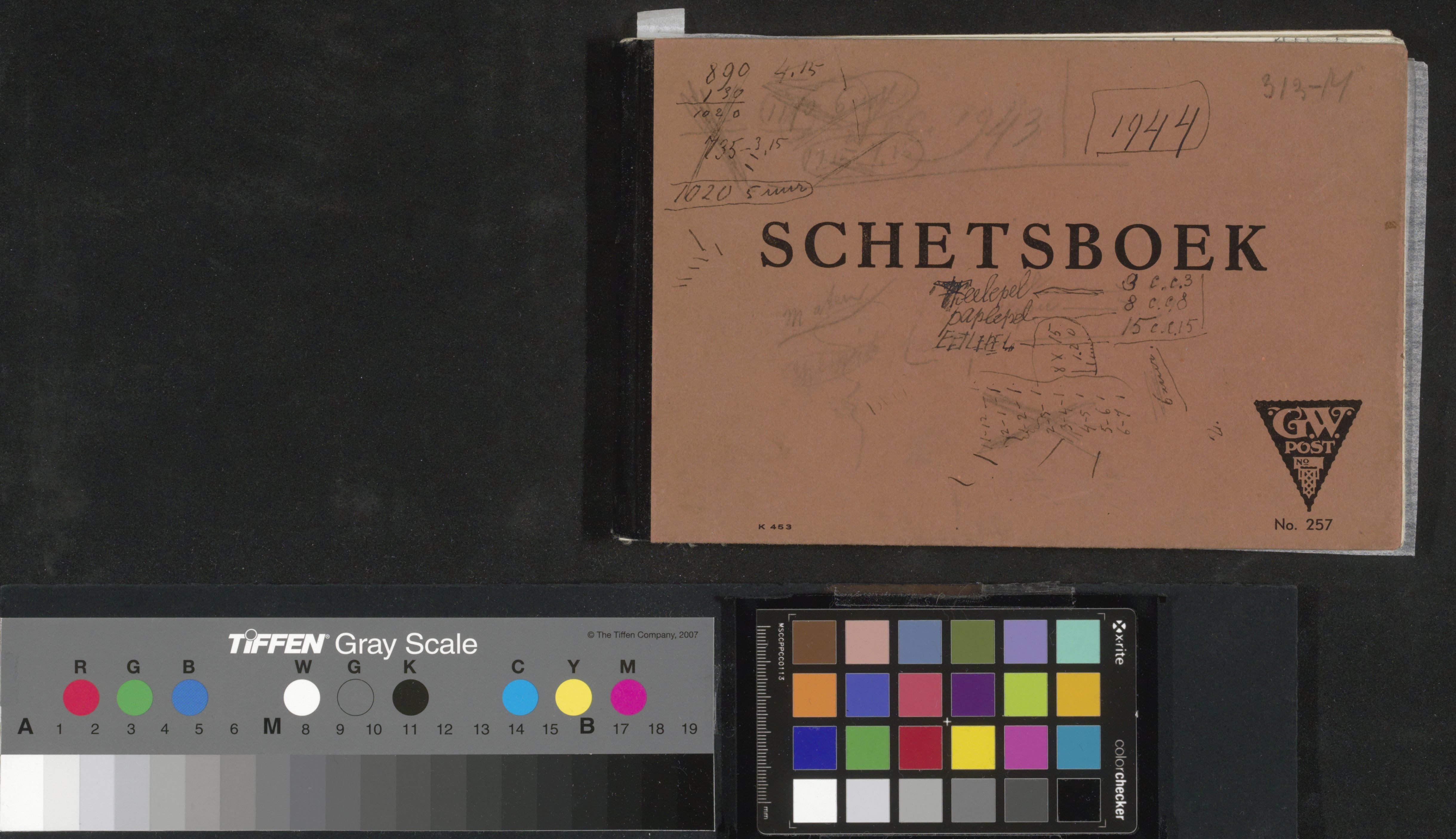 Schetsboek met 18 bladen
