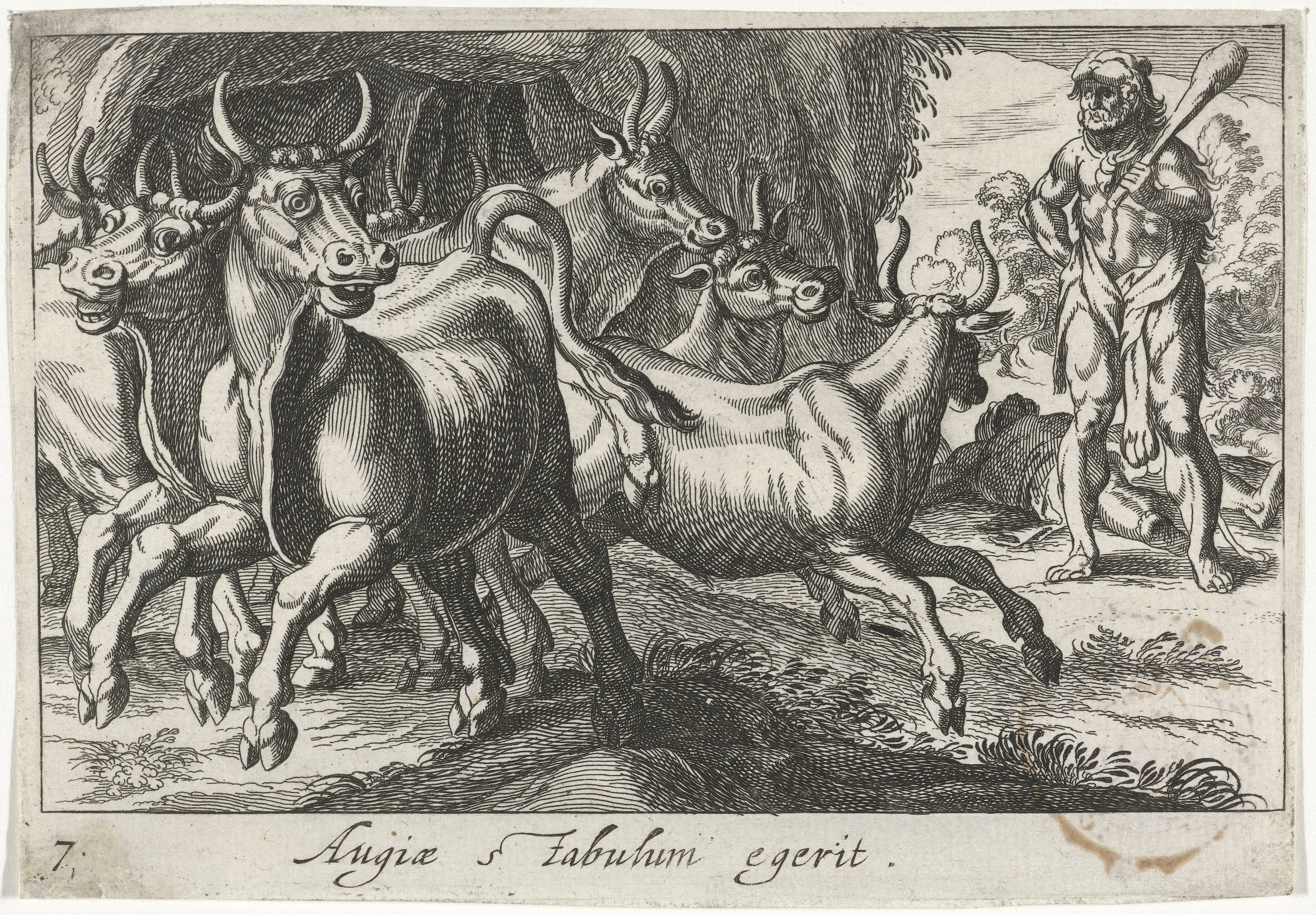 Hercules hoedt de kudde van Geryon