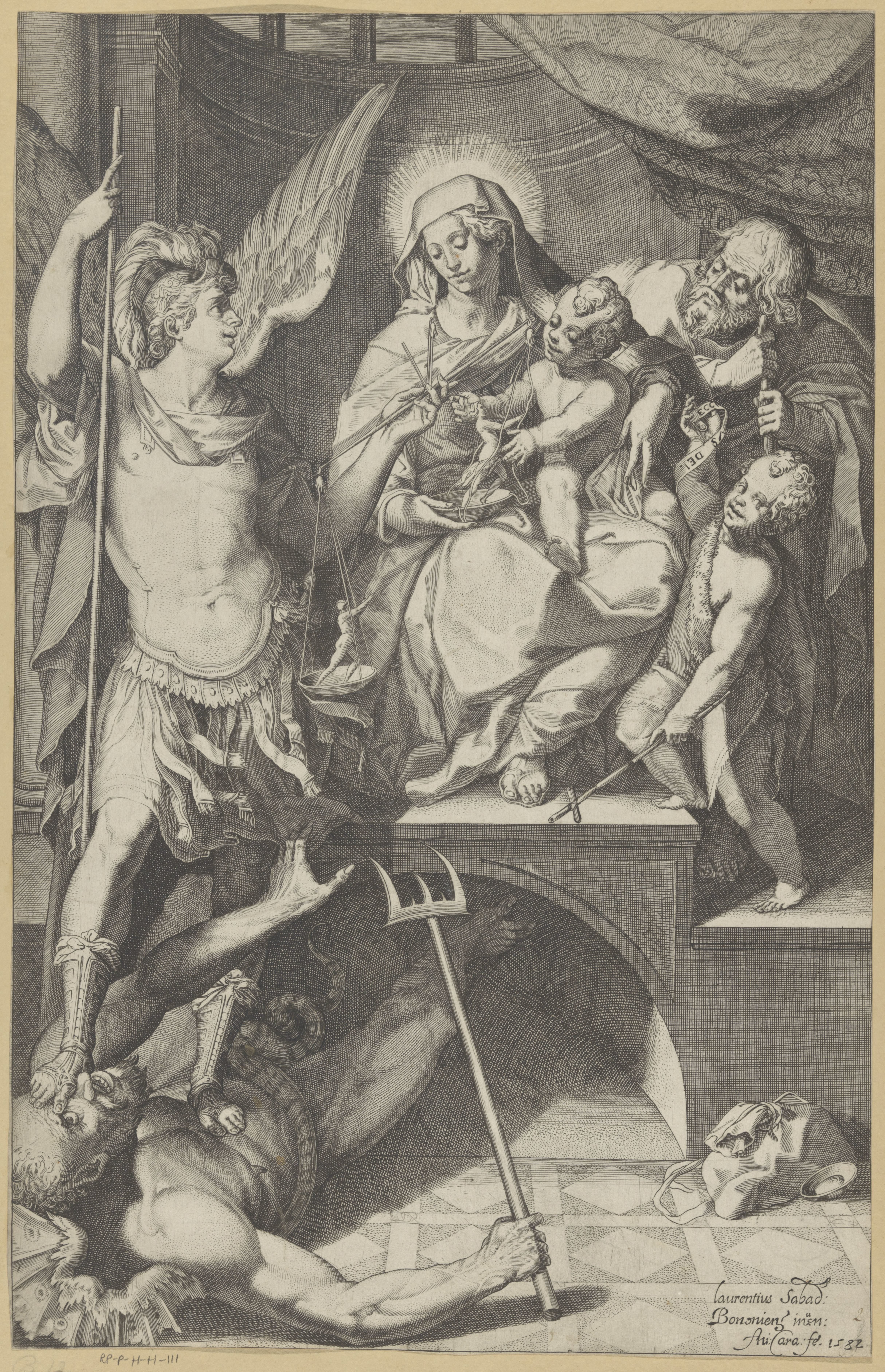 Heilige Familie met de aartsengel Michaël en de jonge Johannes de Doper