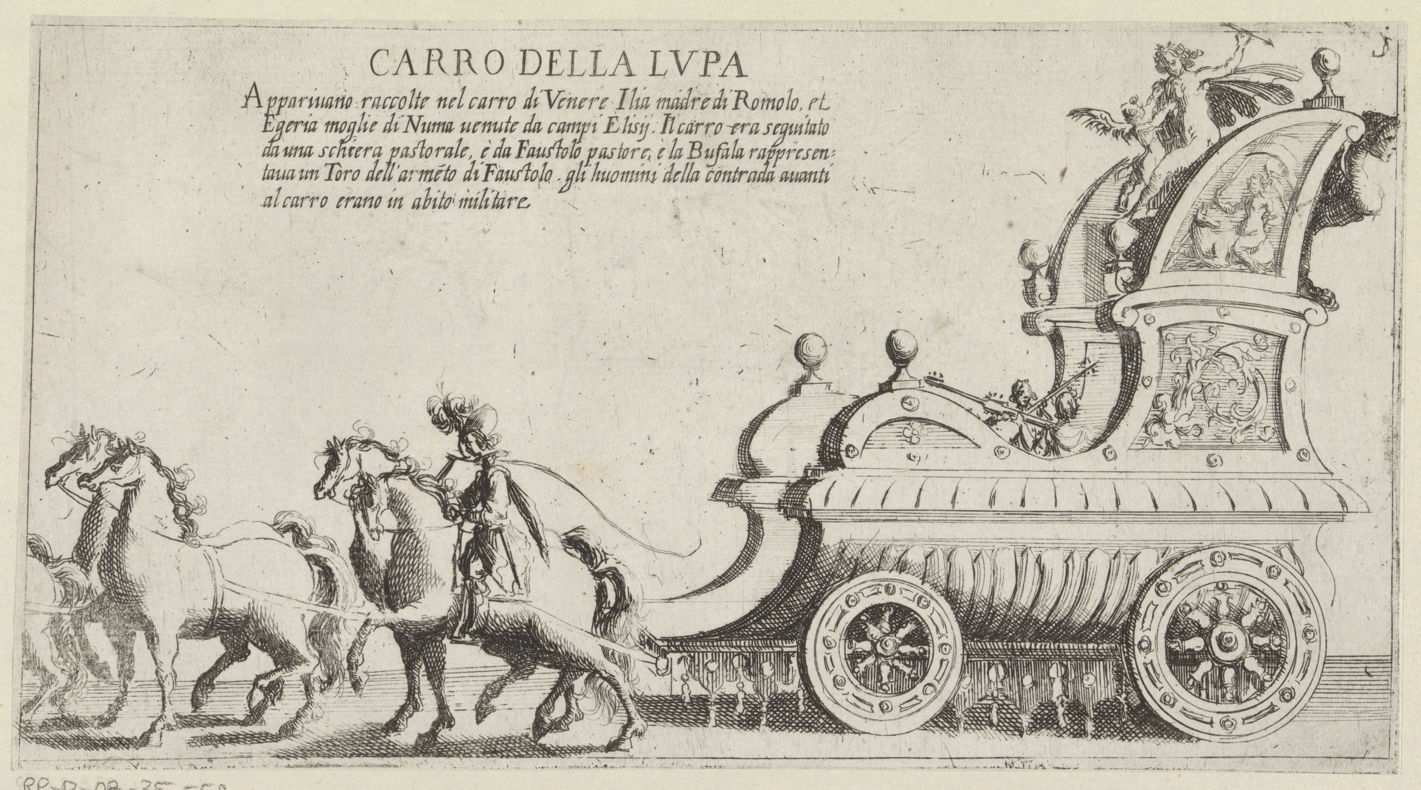 Triomfwagen van het Sienese district Lupa