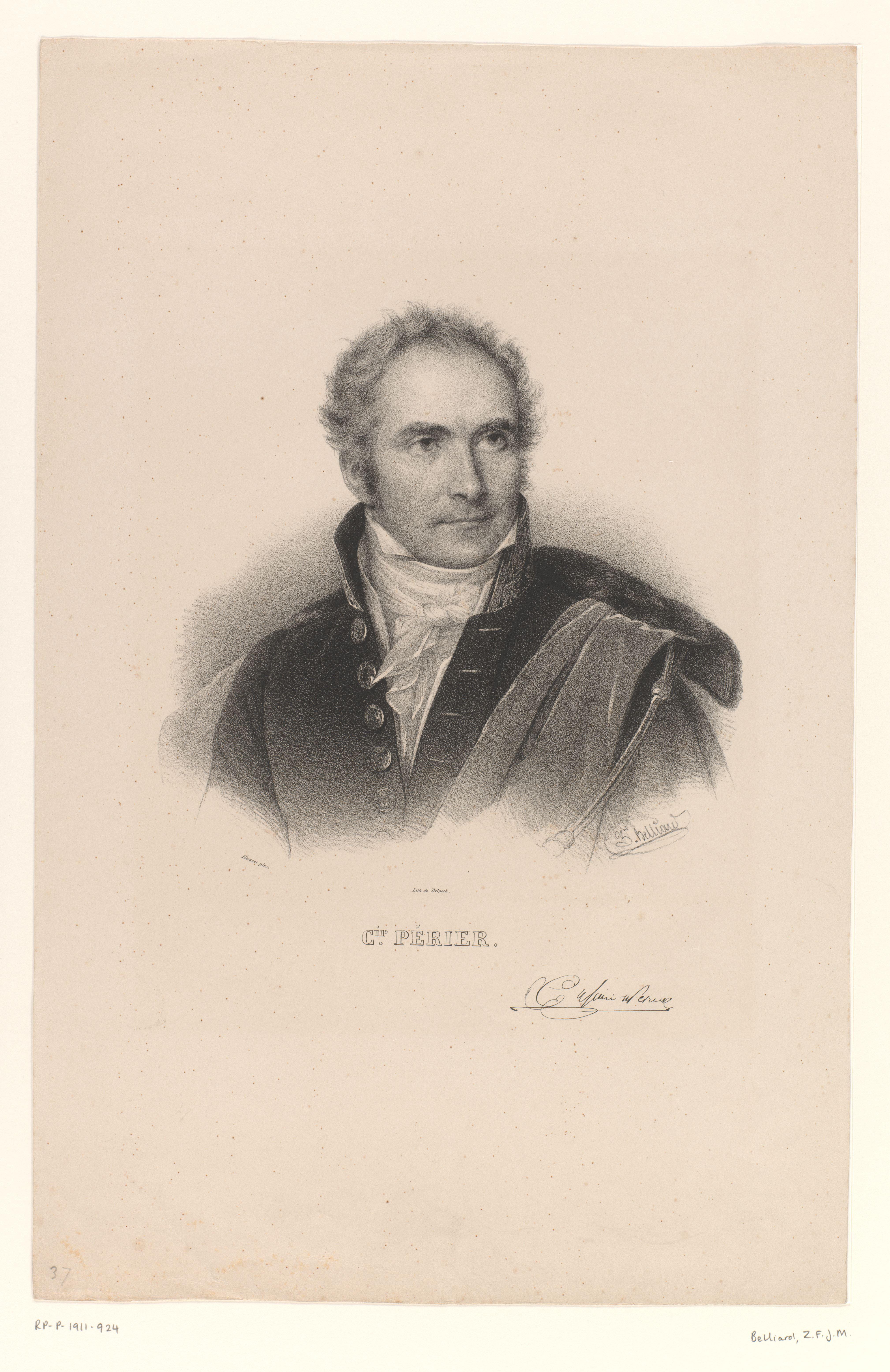 Portret van de bankier en staatsman Casimir-Pierre Périer