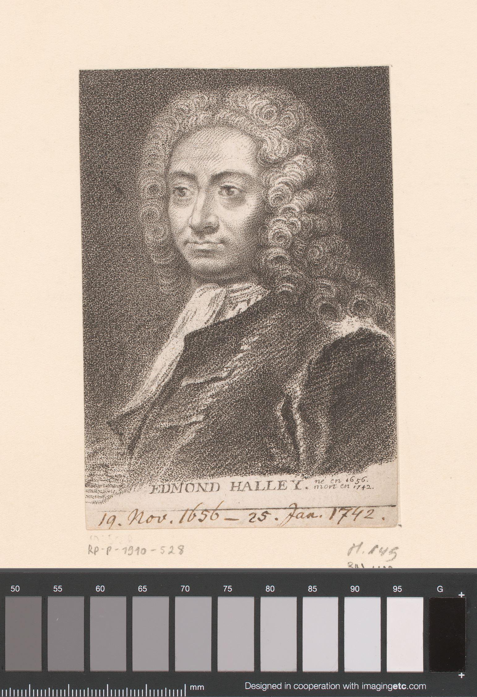 Portret van Edmond Halley