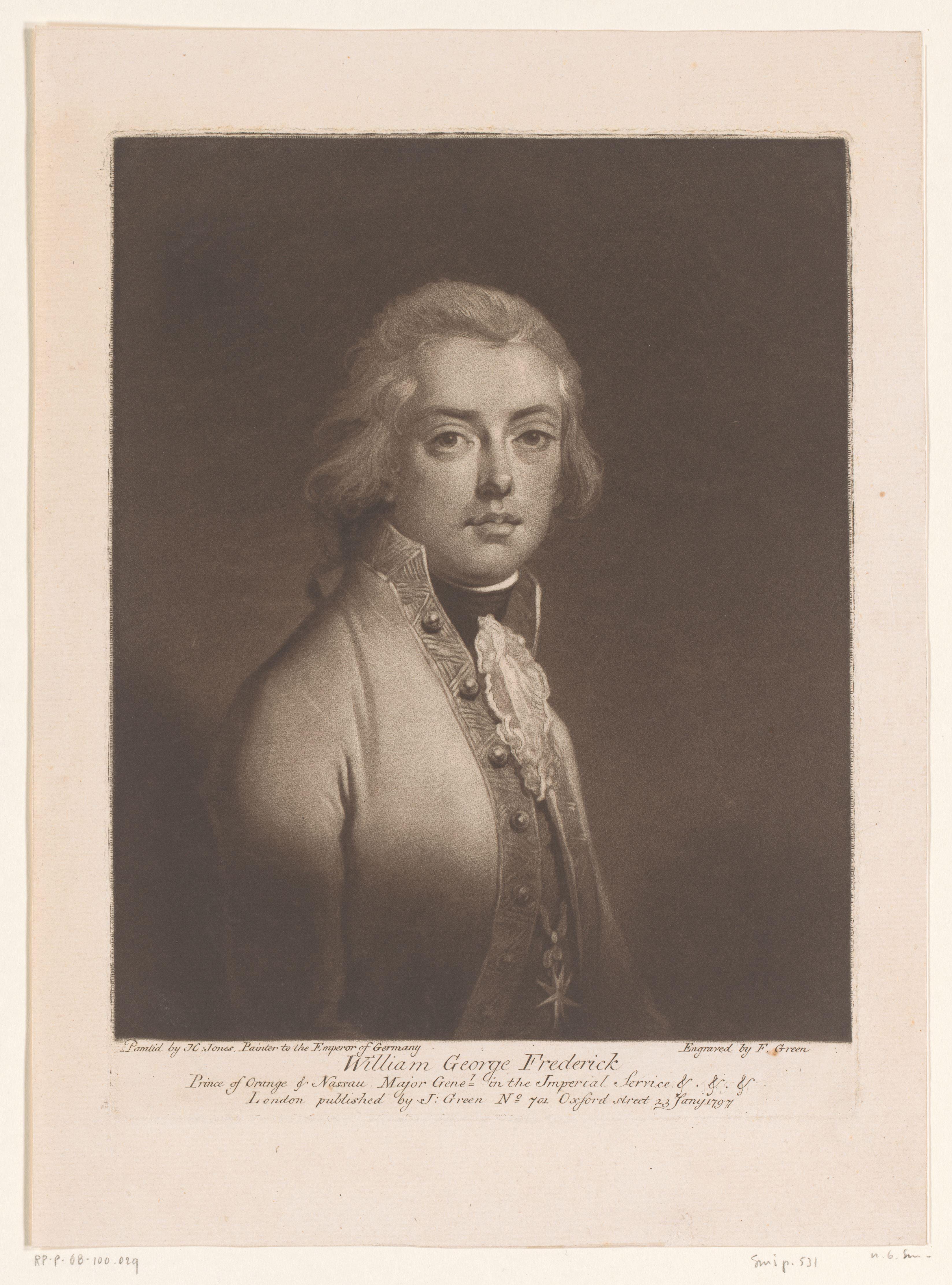 Portret van Willem George Frederik van Oranje-Nassau