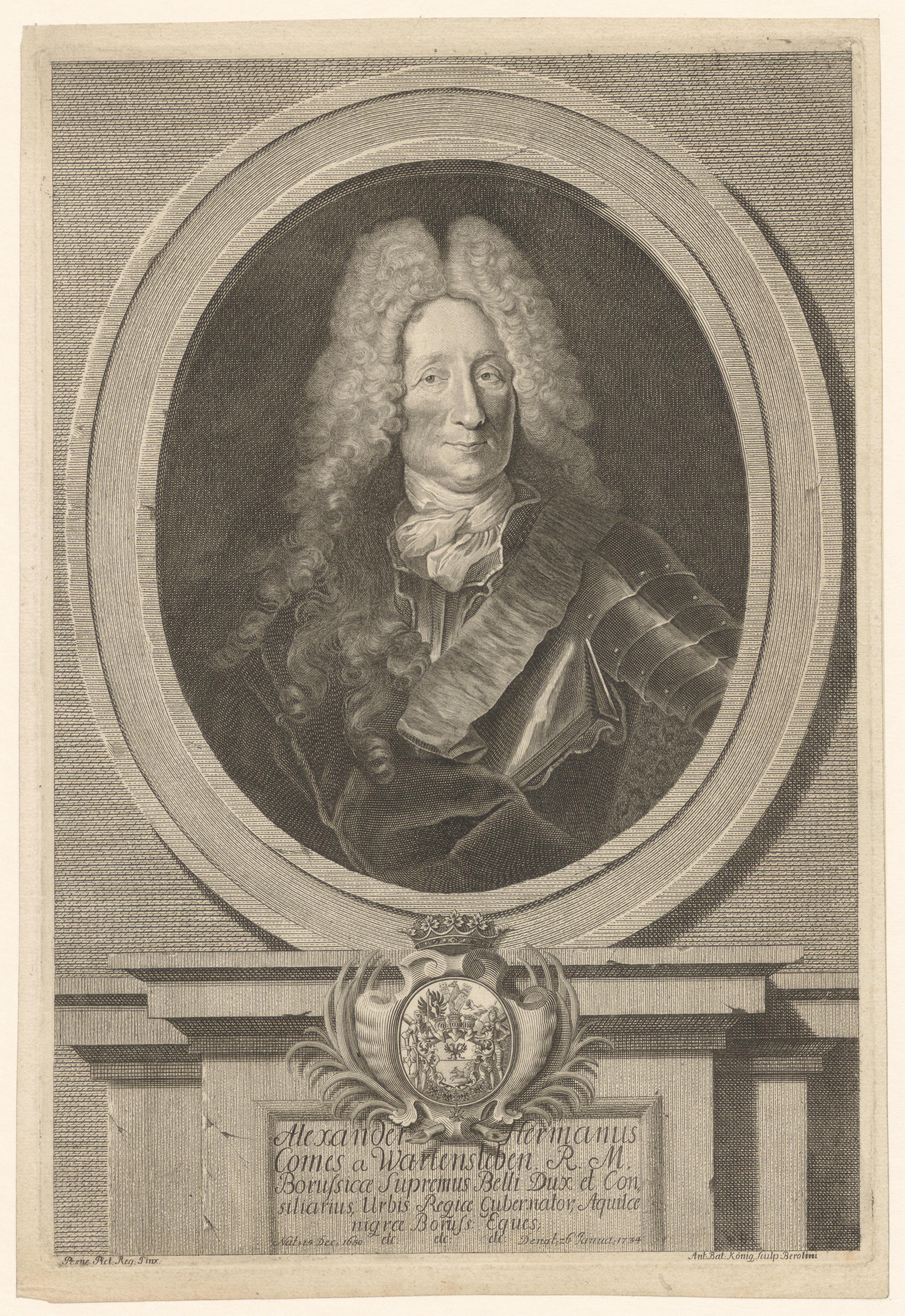 Portret van Alexander Hermann von Wartensleben