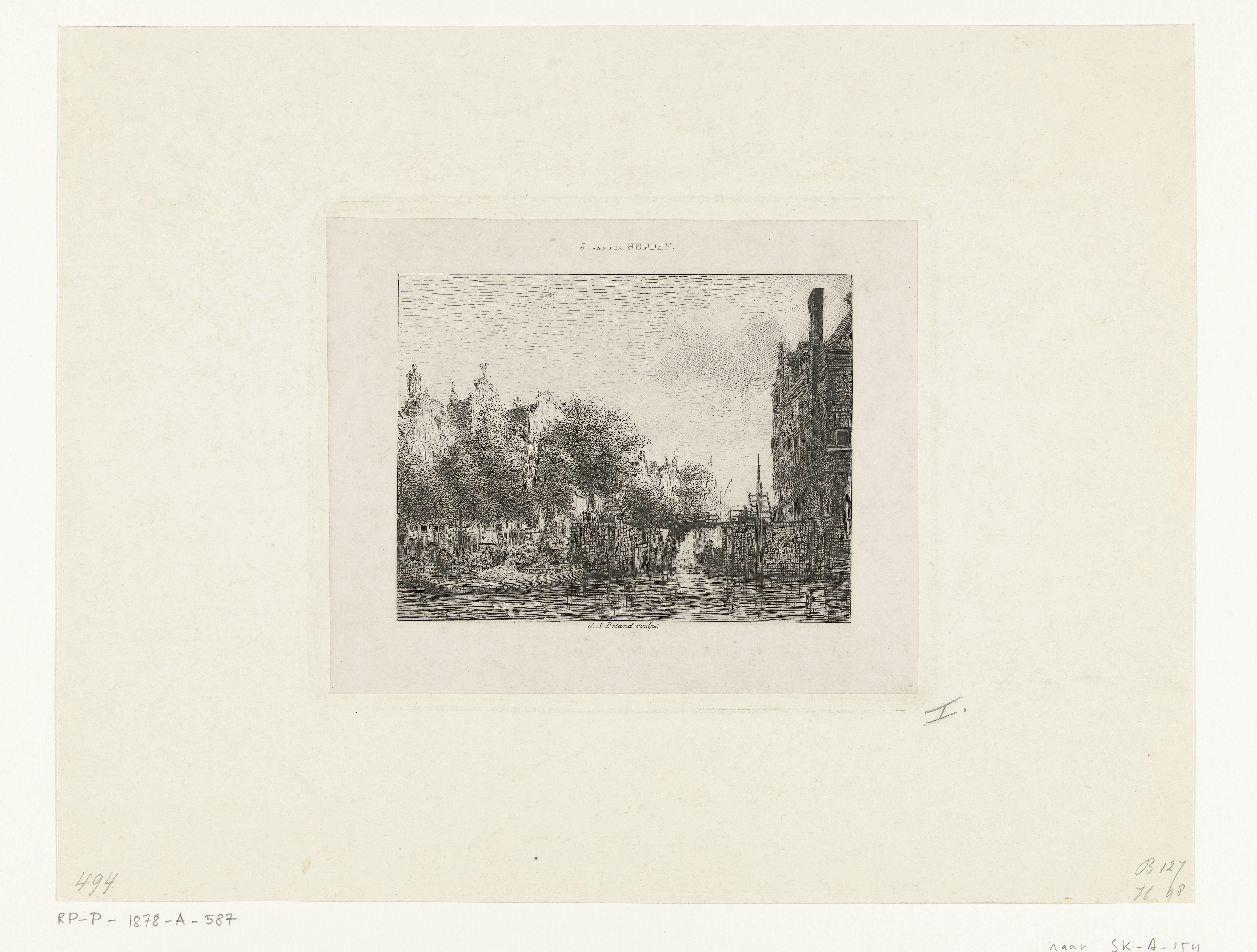 De Nieuwe Zijds Voorburgwal met de Oude Haarlemmersluis te Amsterdam (met topografische vrijheden)