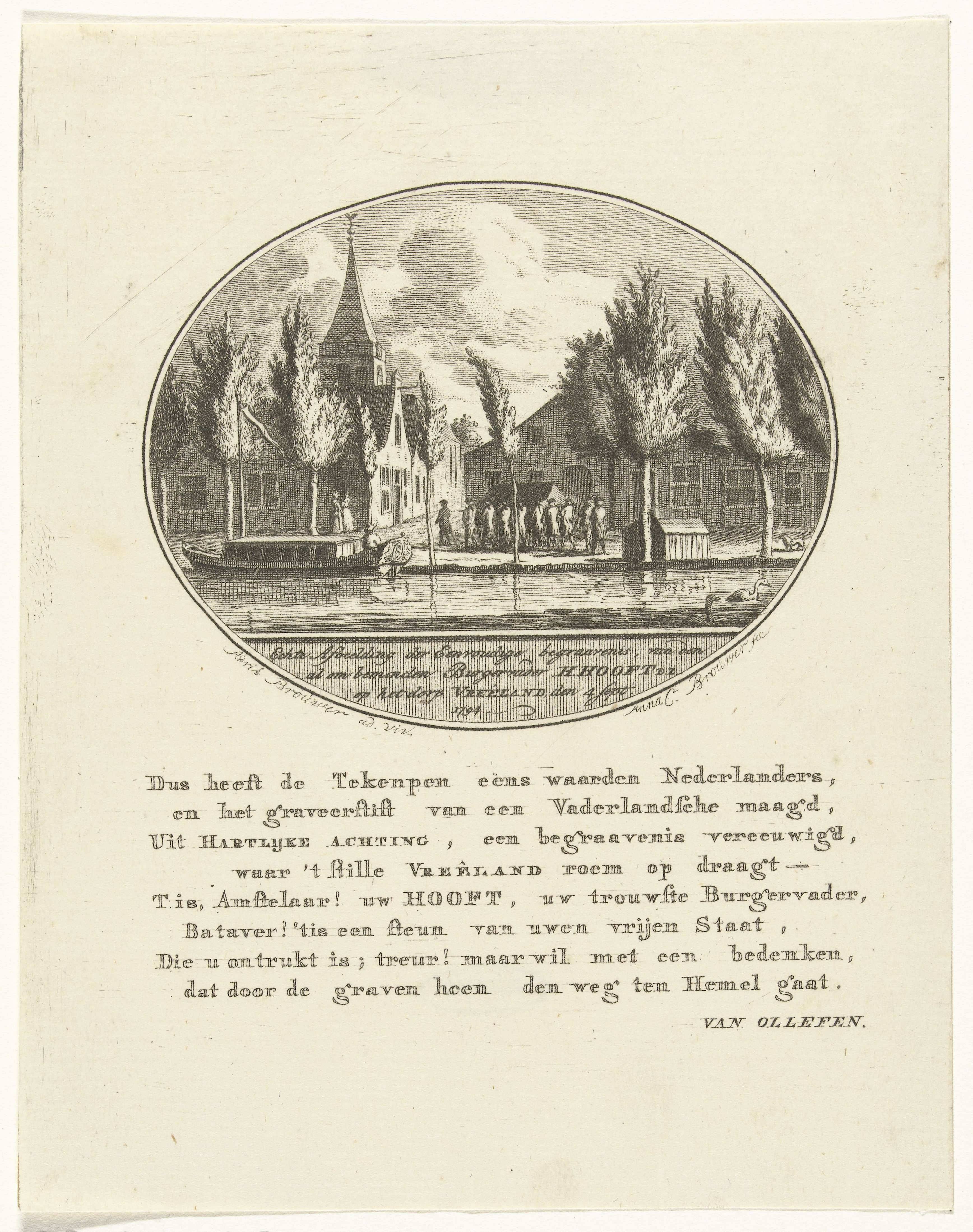 Begrafenisstoet van H. Hooft Dz. te Vreeland, 1794