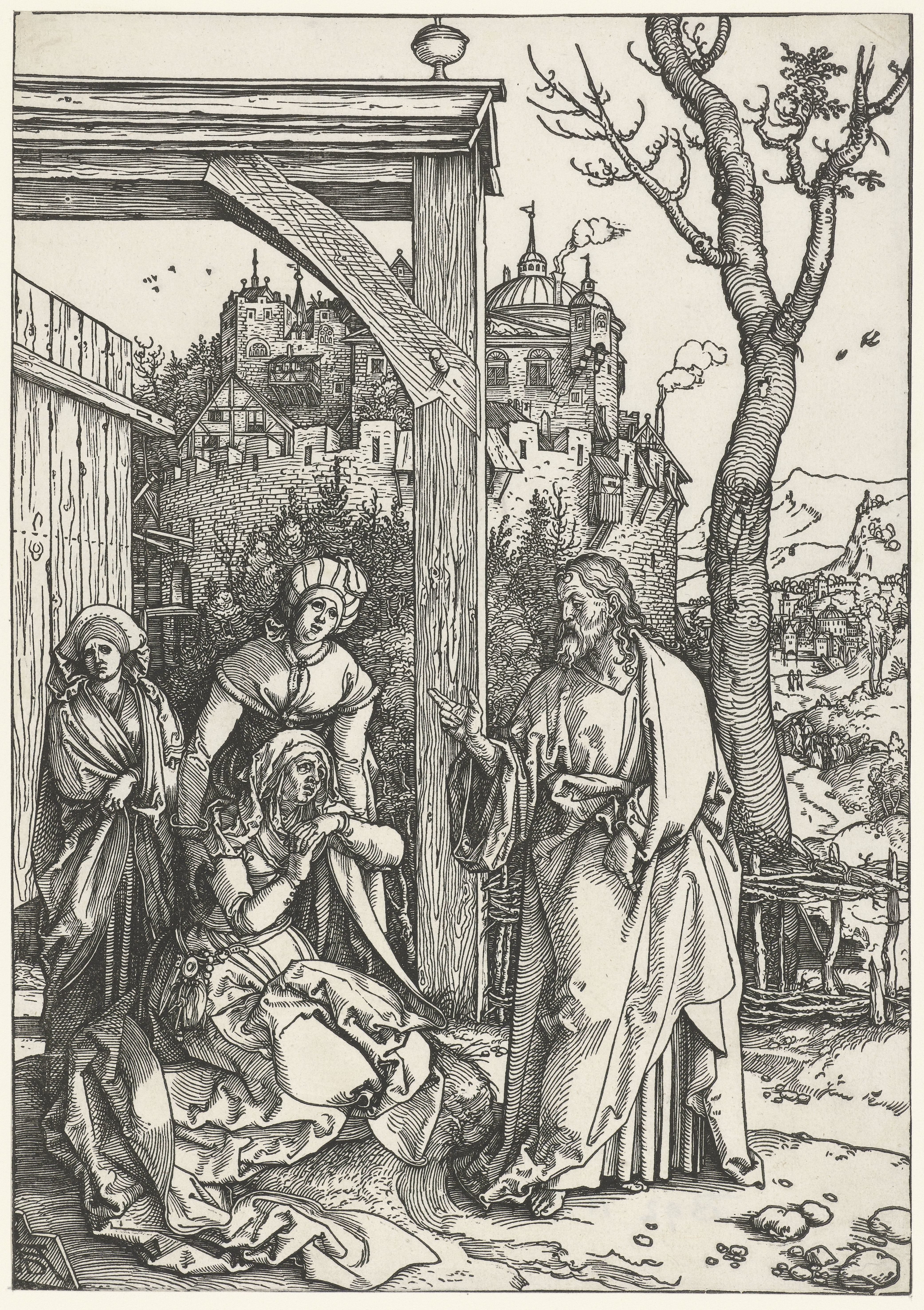 Christus neemt afscheid van Maria