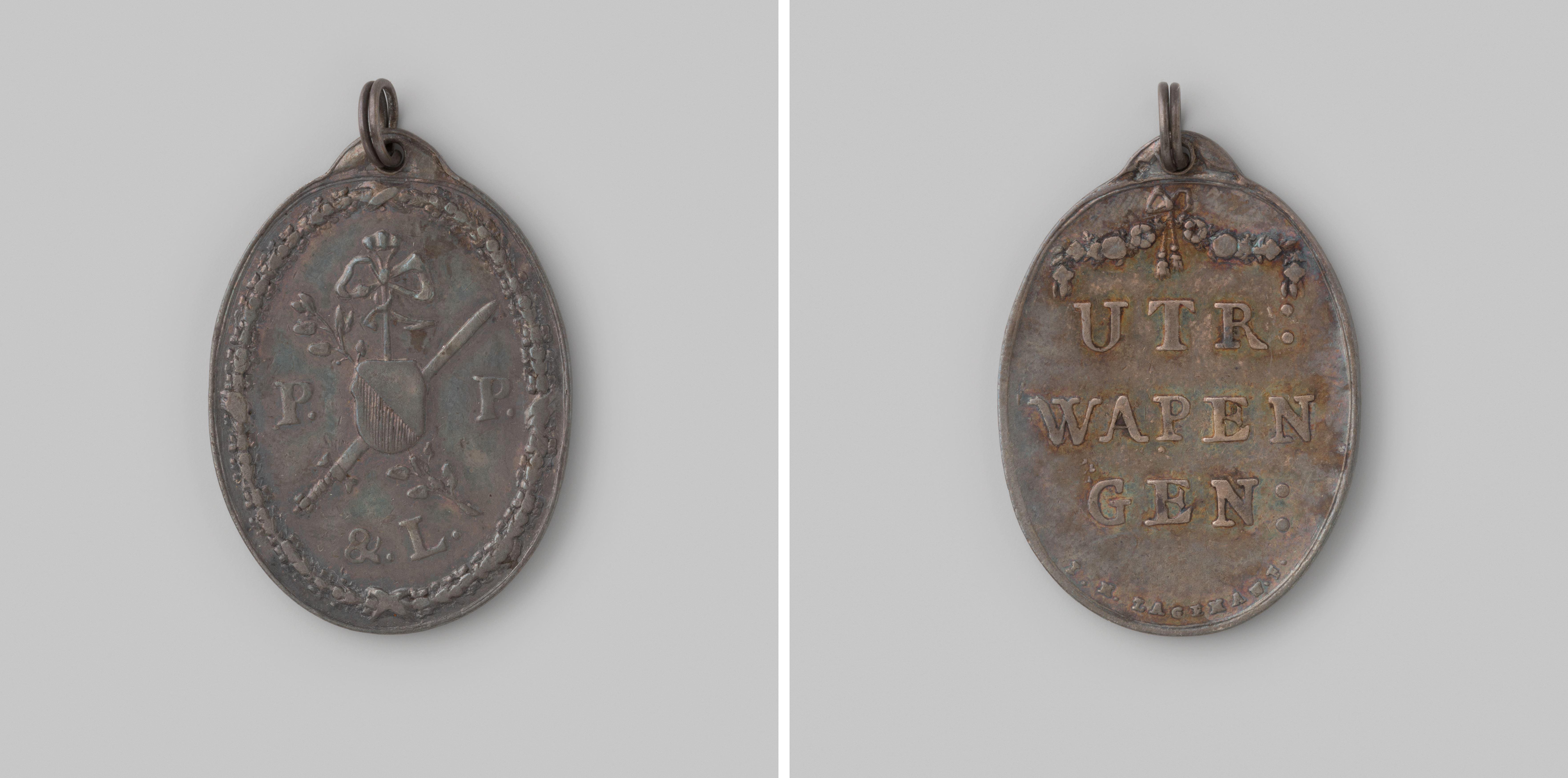 Draagpenning van het Utrechts wapengenootschap Pro Patria et Libertate