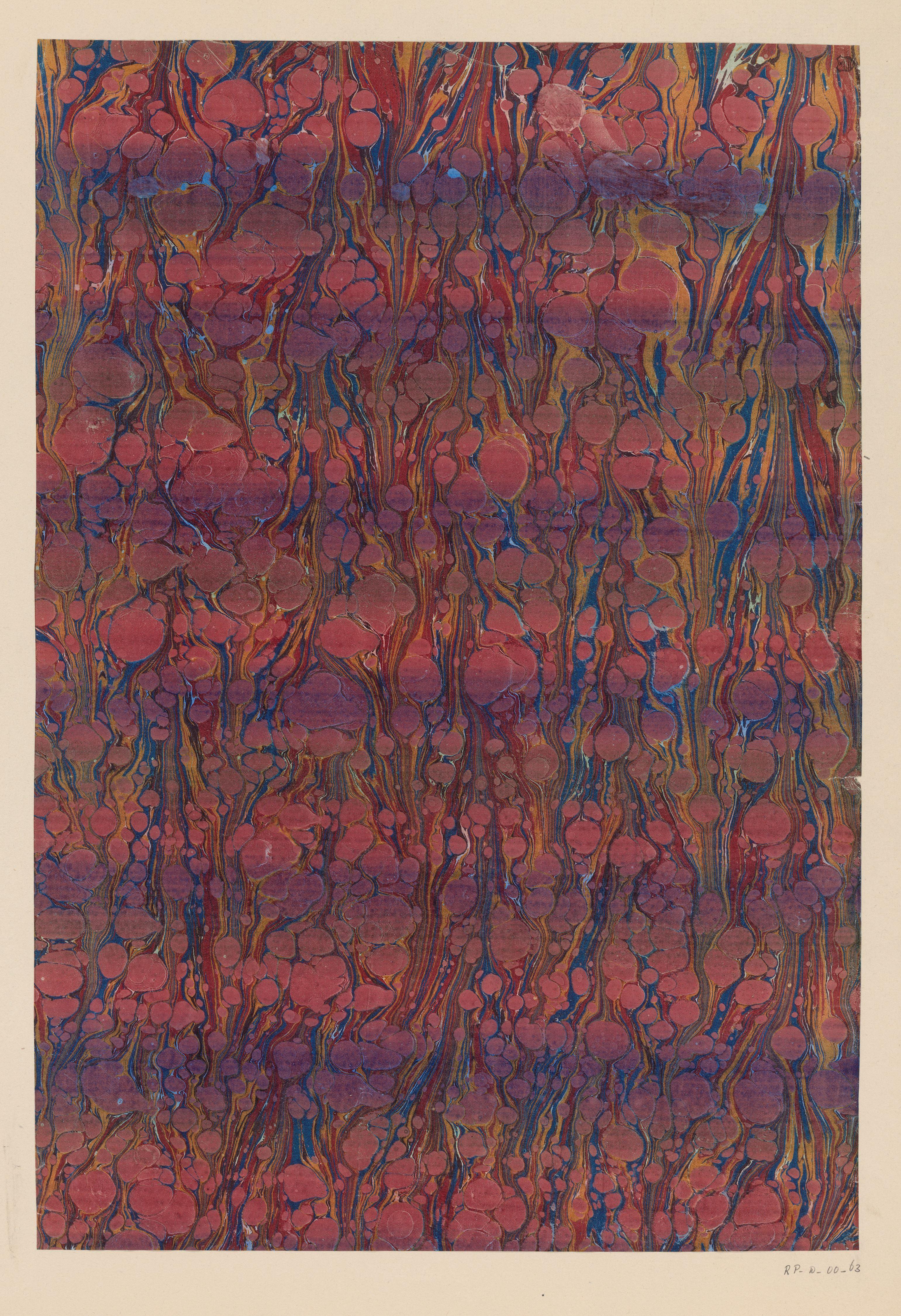 Kiezel-streepmarmer geel, blauw, rood, zwart en roze