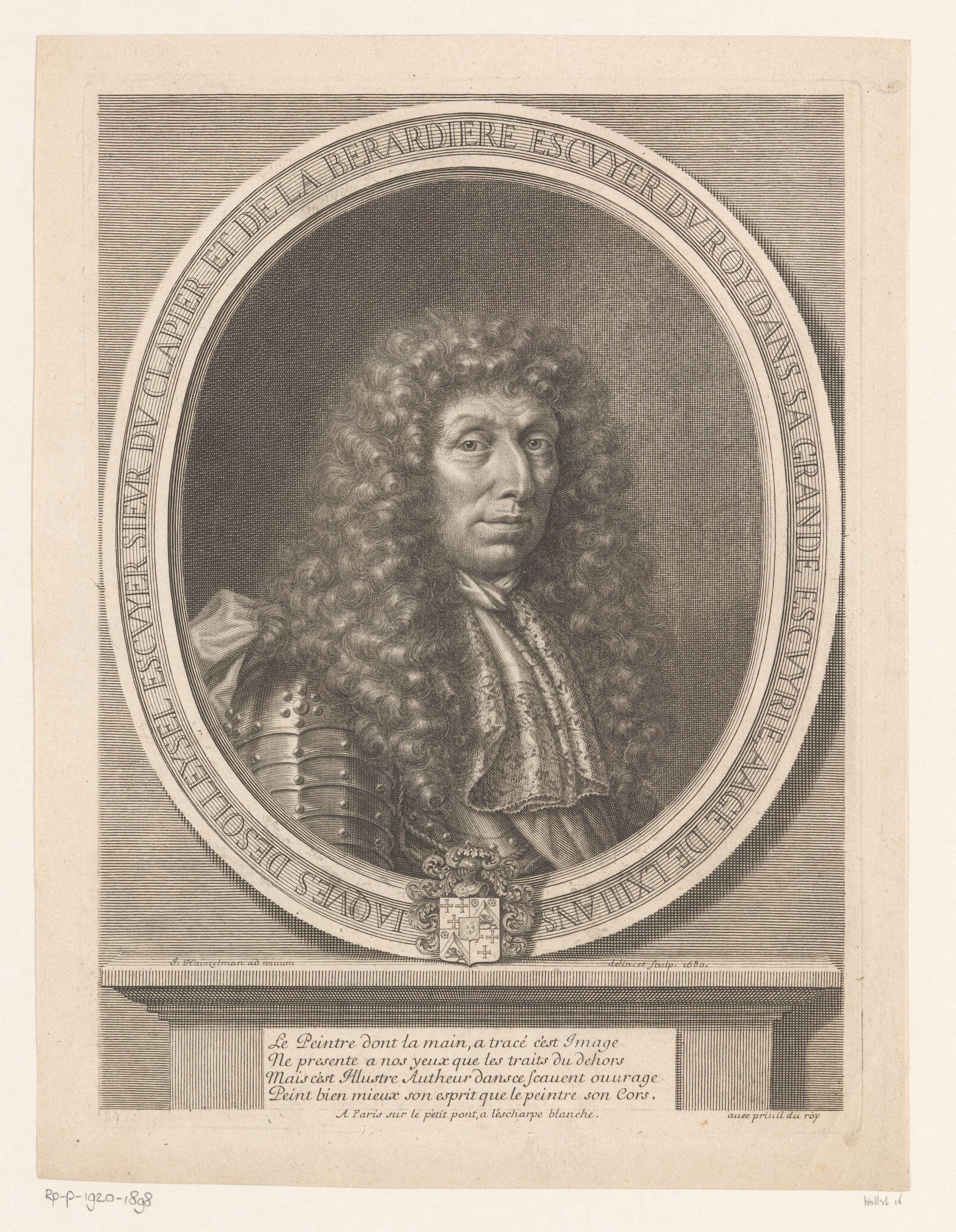 Portret van Jacques de Solleysel op 63-jarige leeftijd