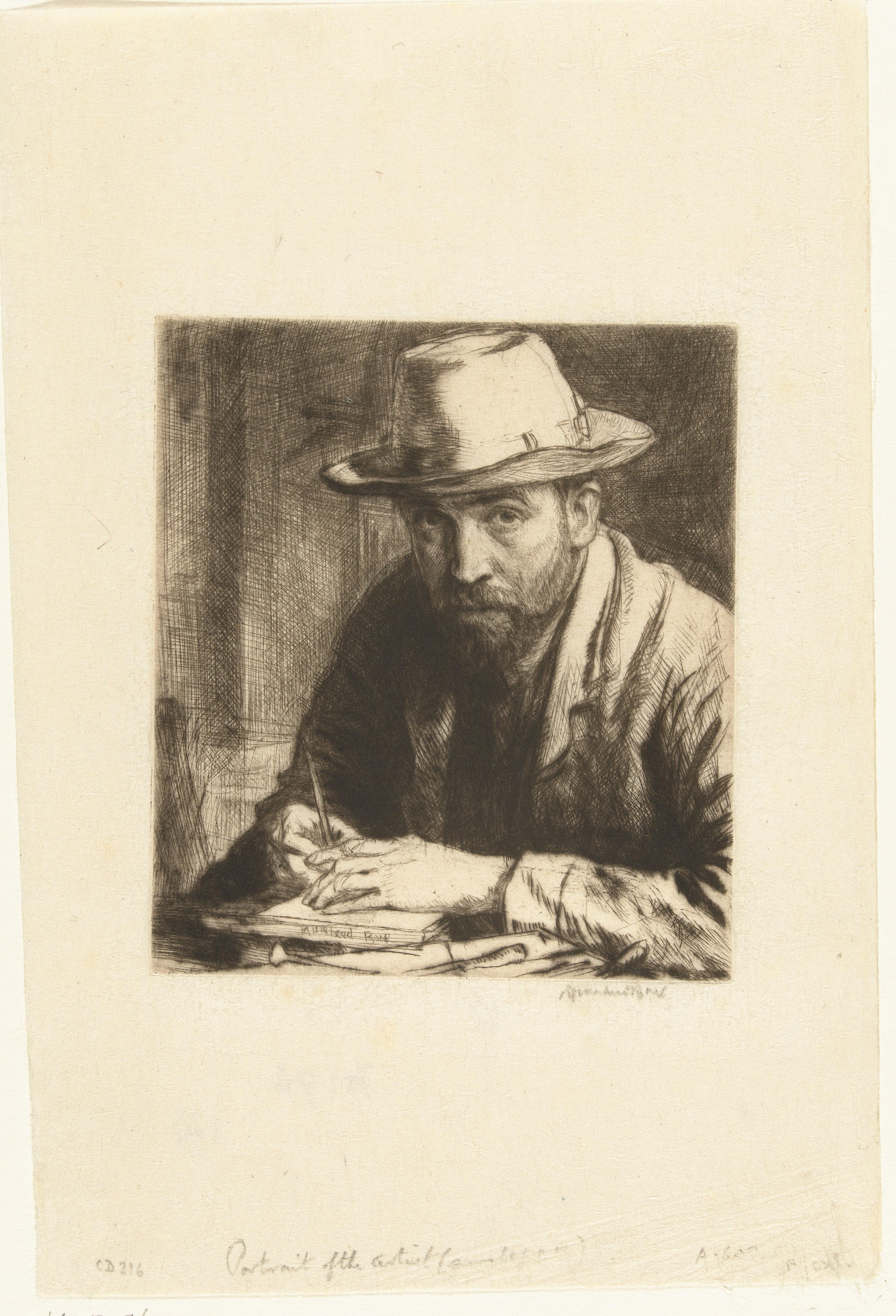 Zelfportret van Muirhead Bone