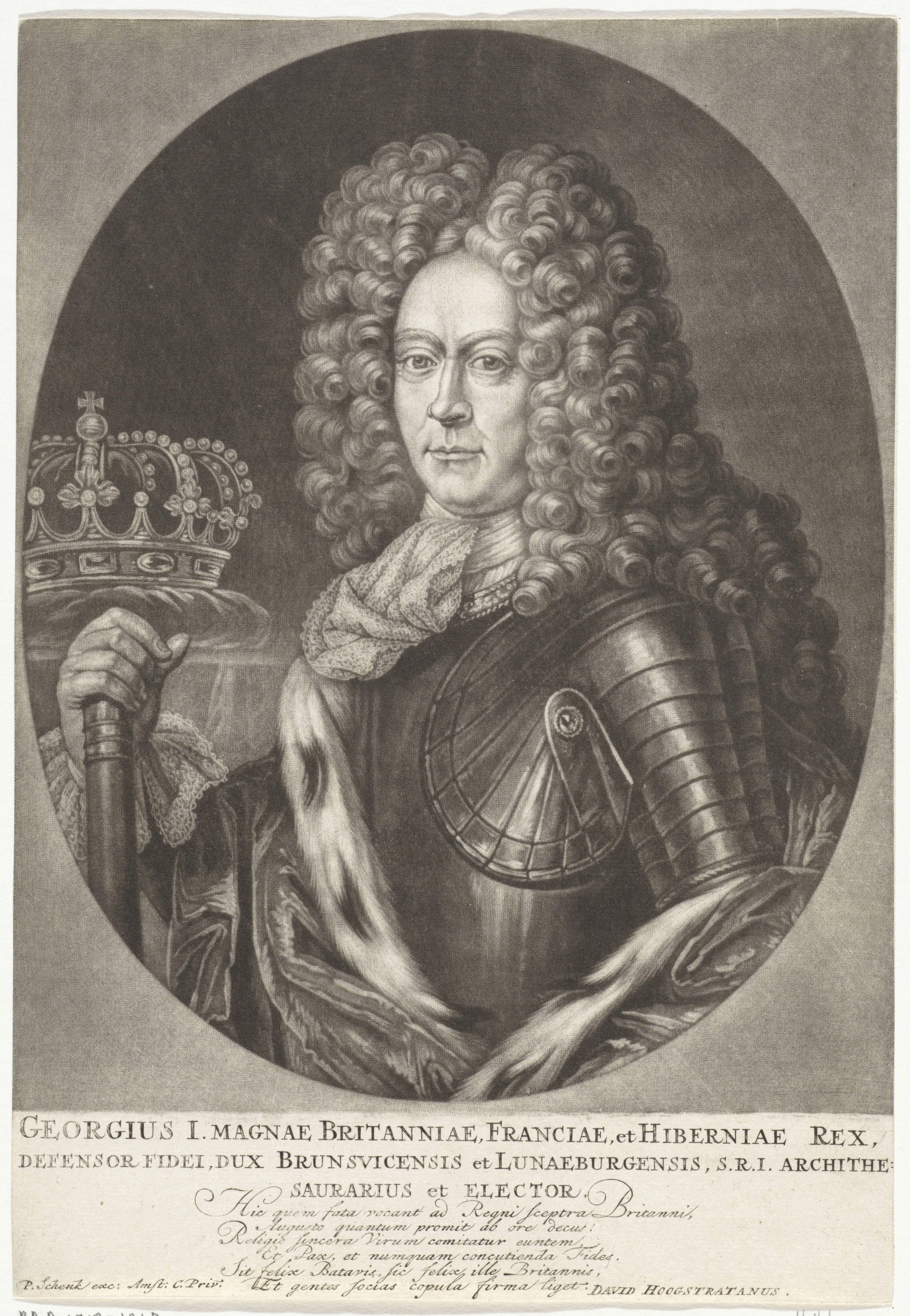 Portret van George I, koning van Engeland