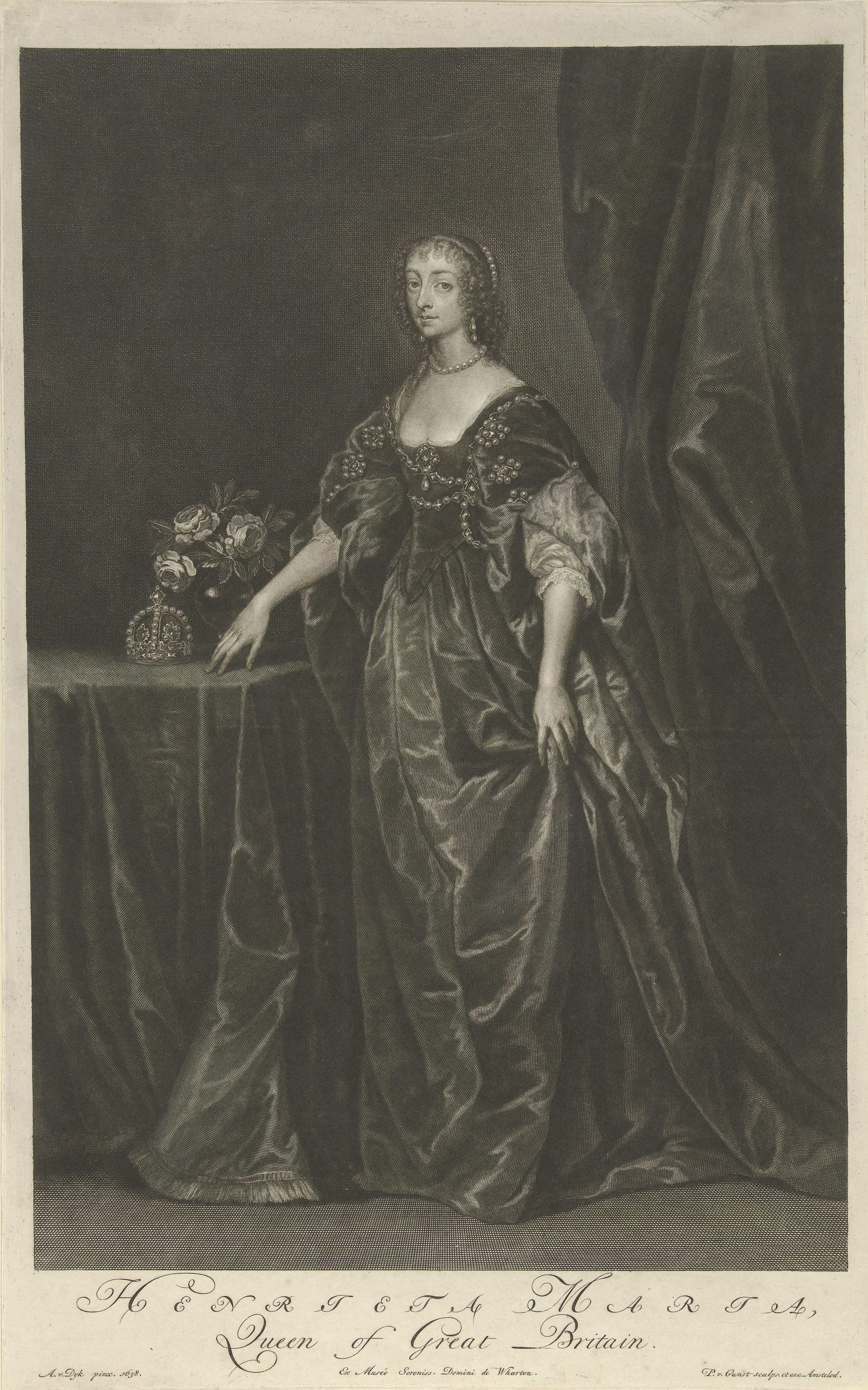 Portret van Henrietta Maria van Bourbon, koningin van Engeland