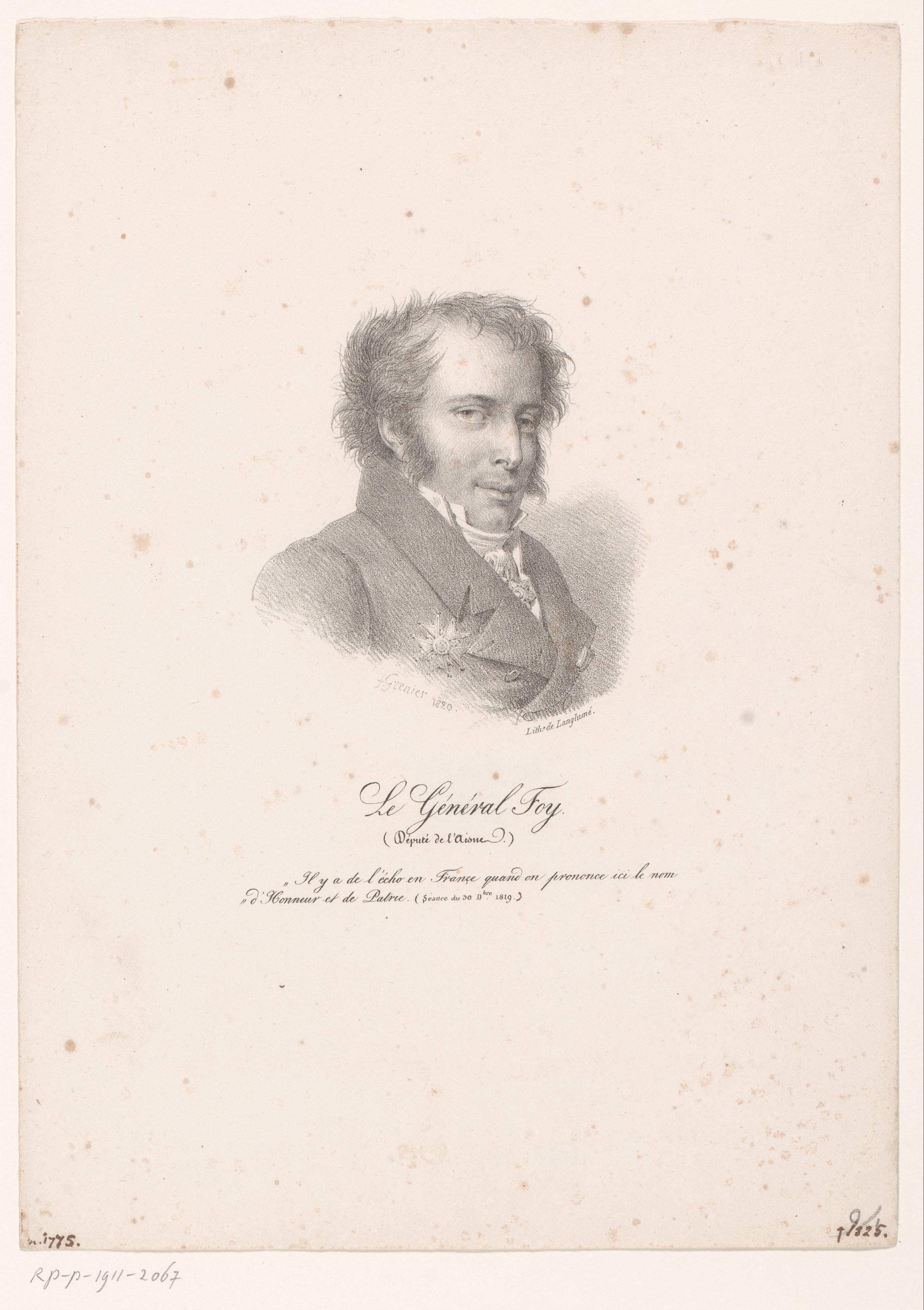 Portret van Maximilien Sébastien Foy