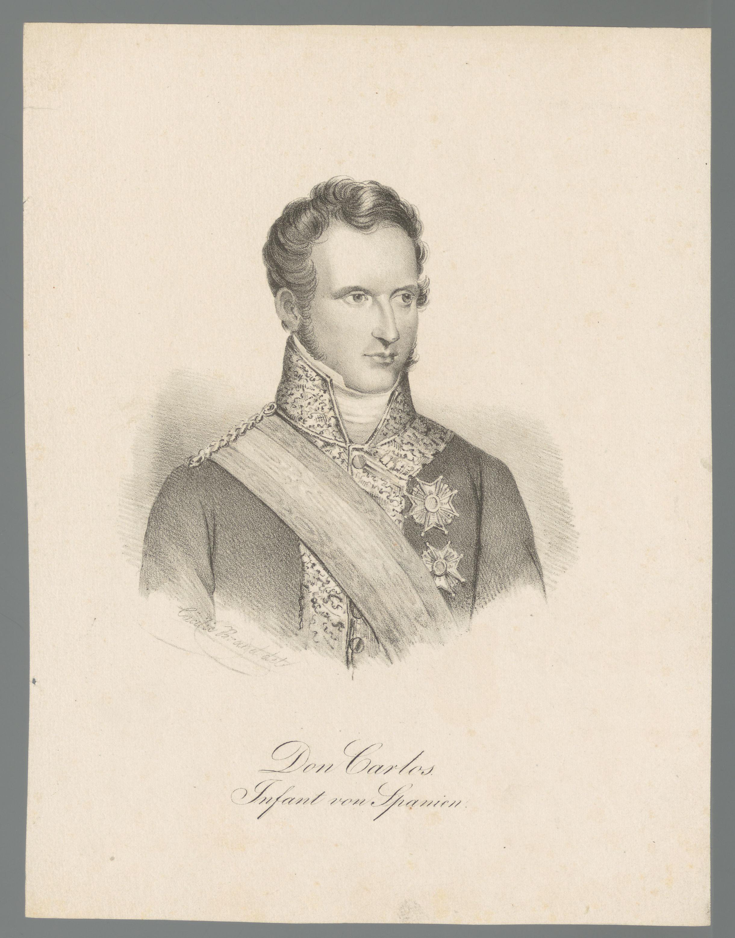 Portret van Carlos María Isidro Benito de Bórbon