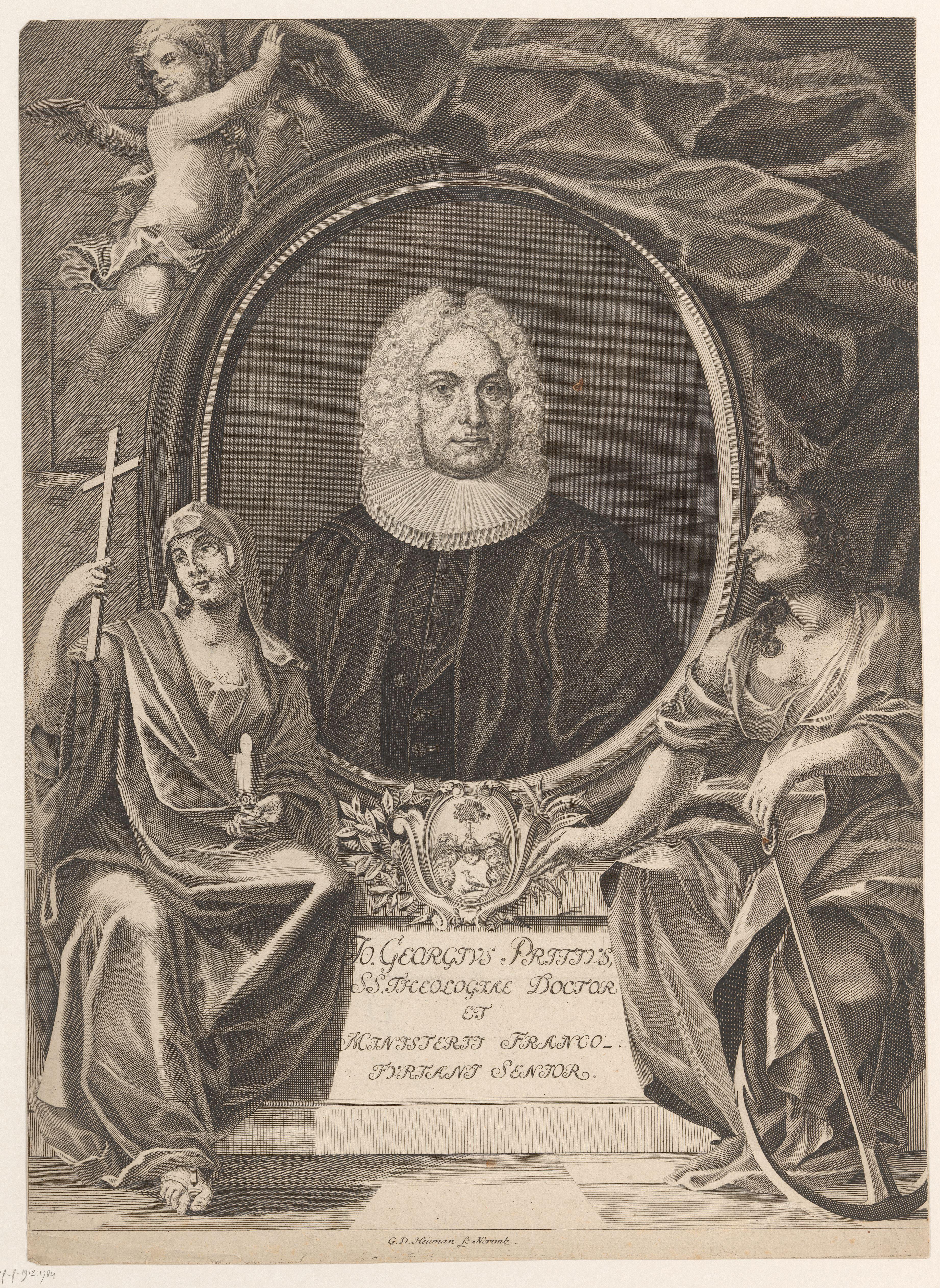 Portret van Johann Georg Pritius