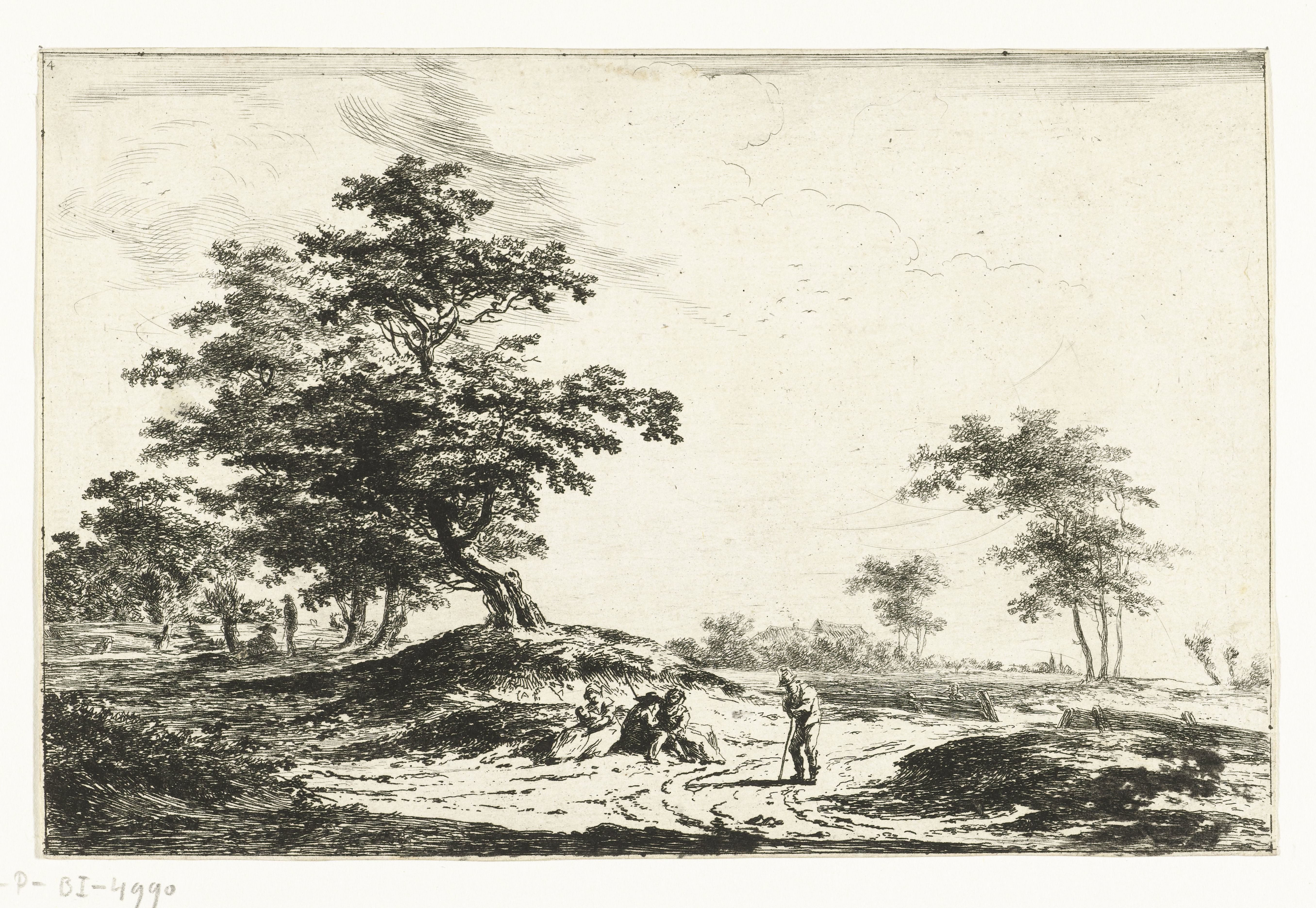 Landschap met rustende figuren