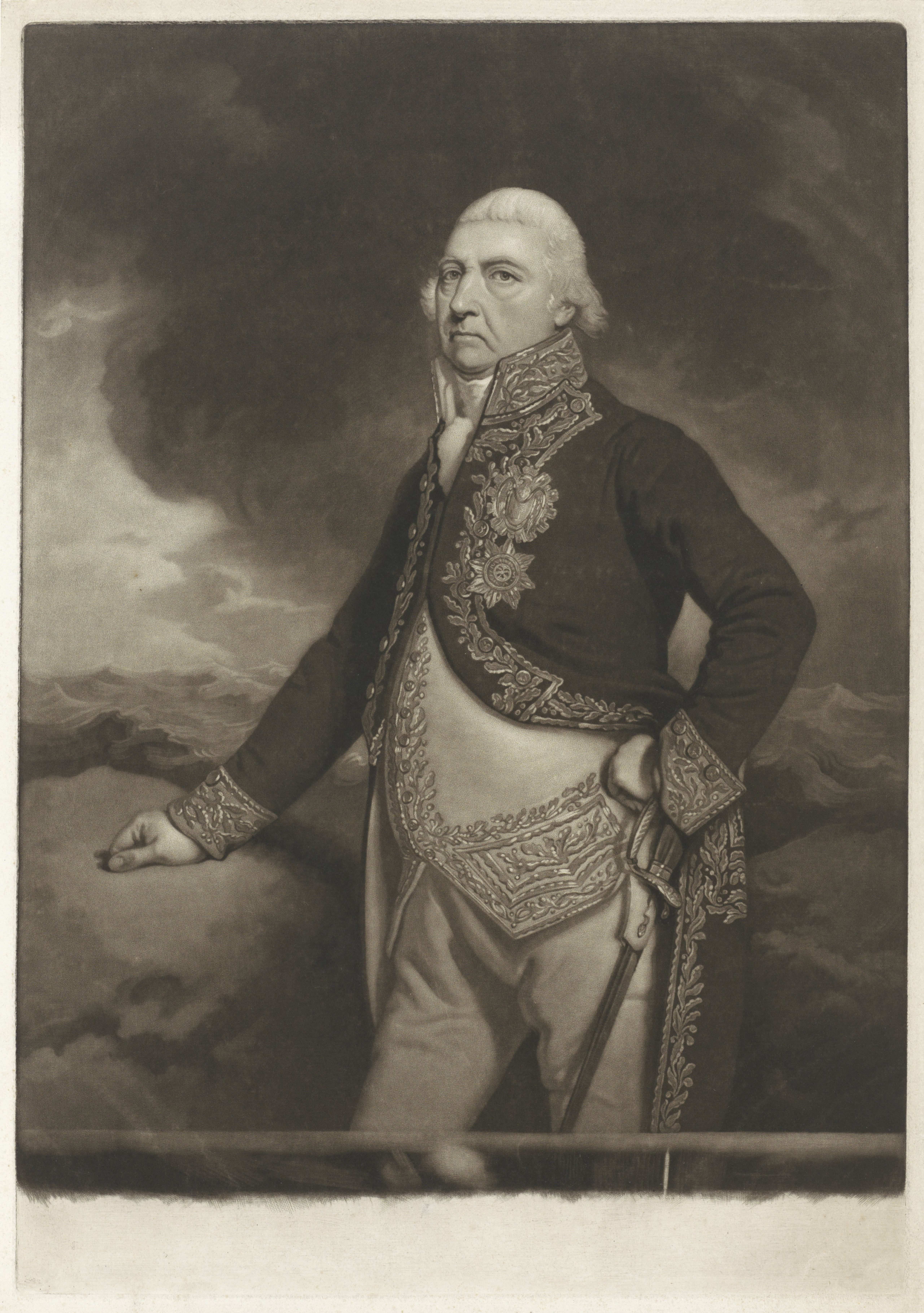 Portret van admiraal Jan Hendrik van Kinsbergen