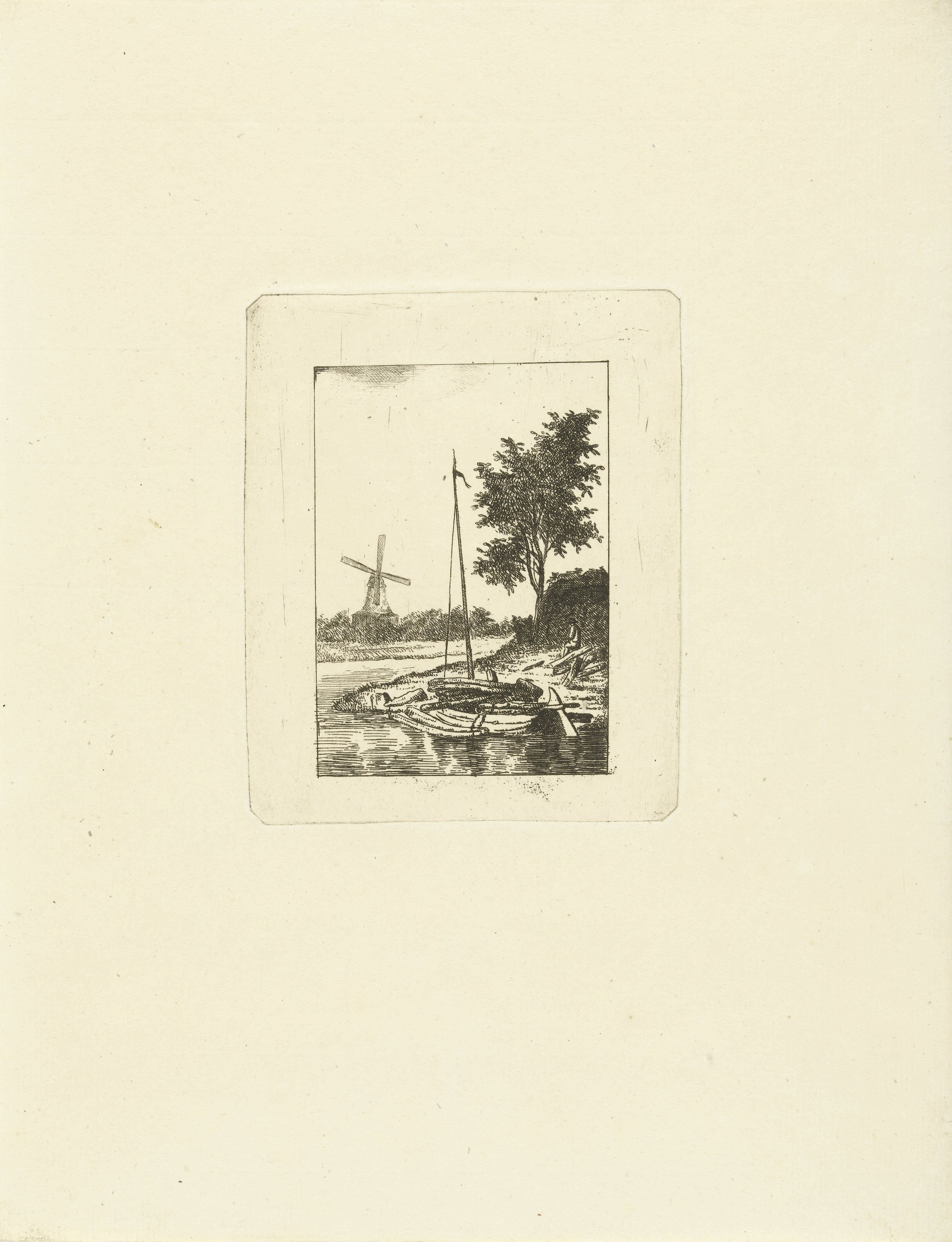 Zeilbootje in werft