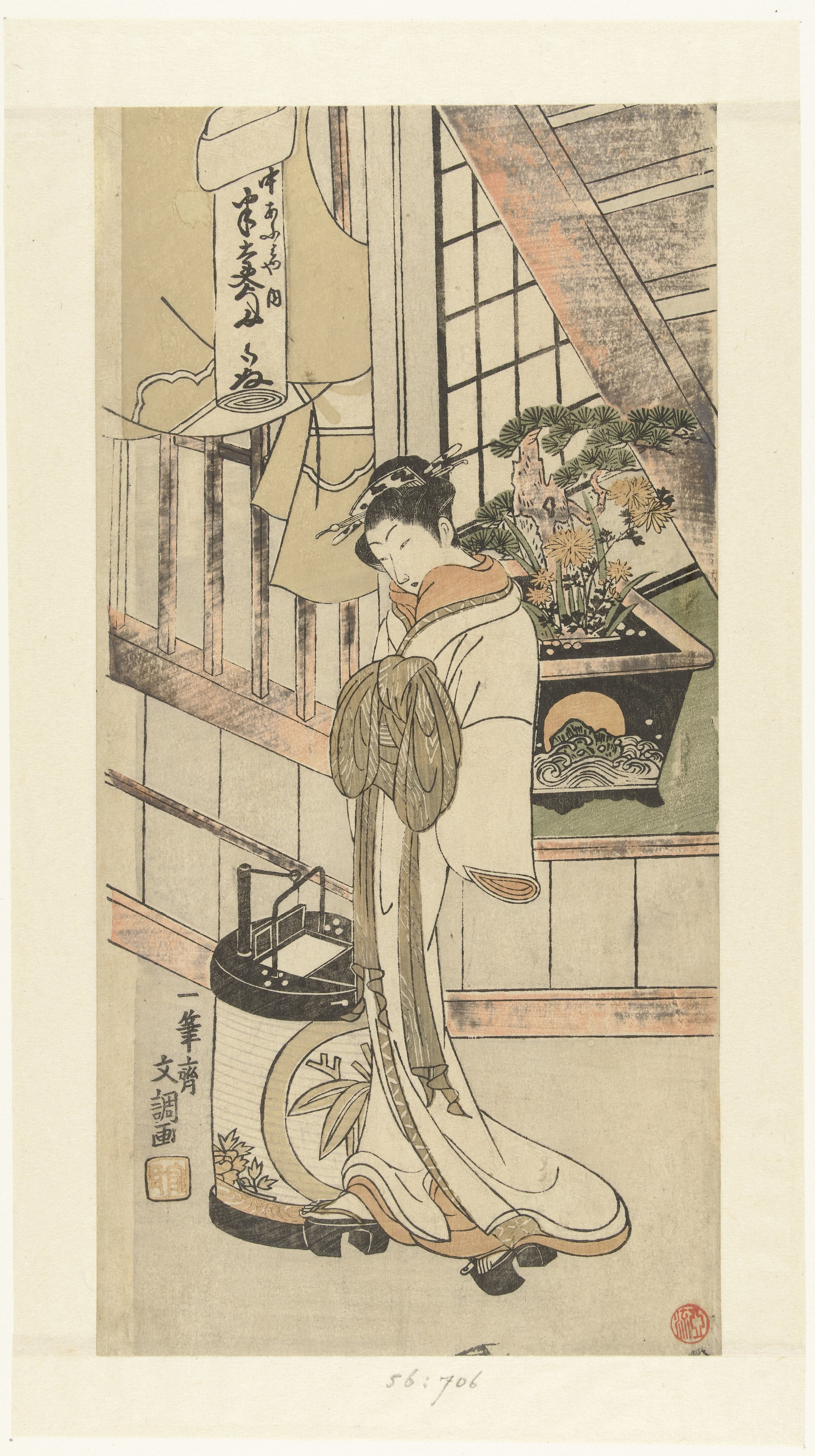 Courtisane Handayu uit het Naka-omi huis
