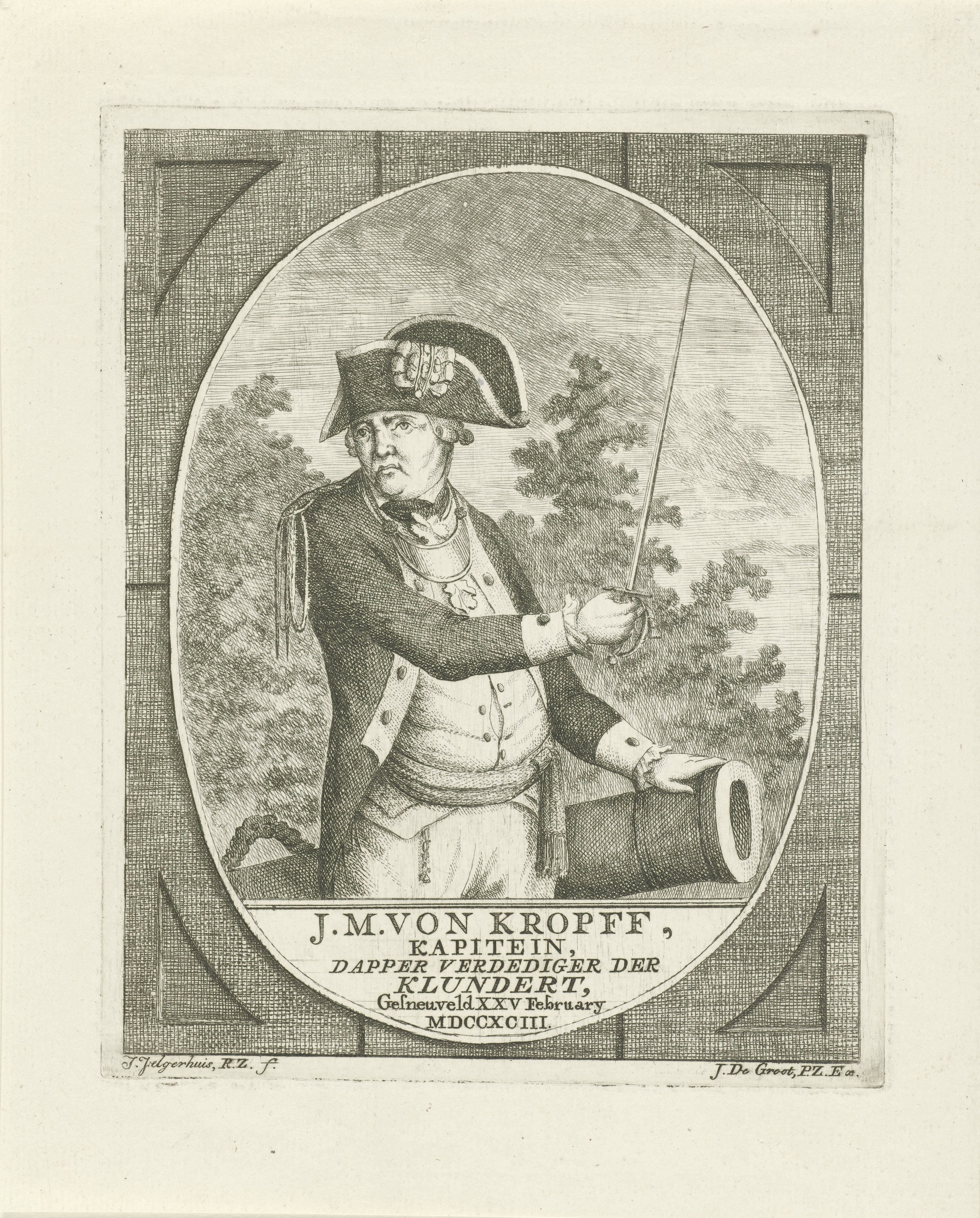 Portret van Joachim Maurits von Kropff