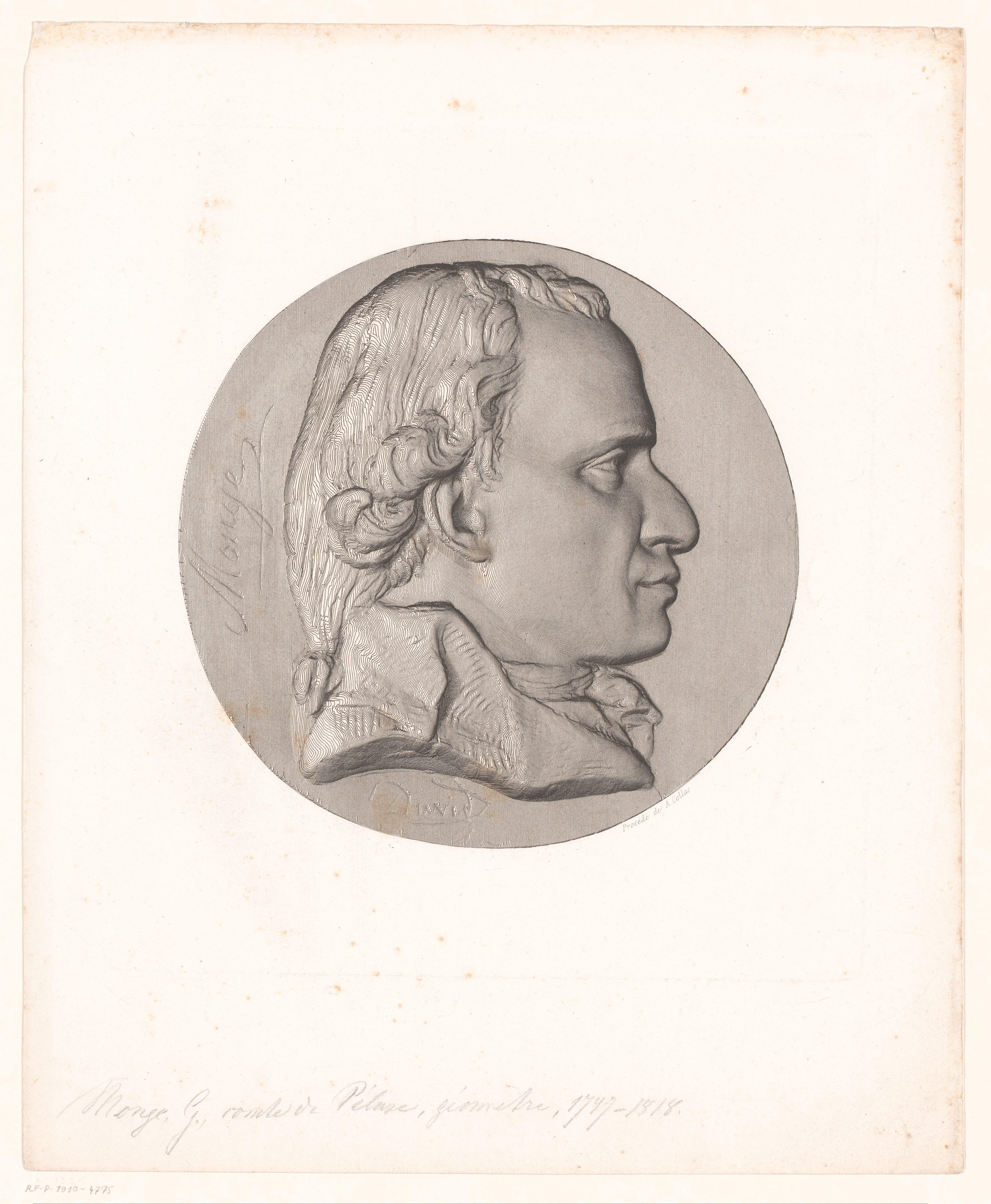 Medaille met portret van Gaspard Monge