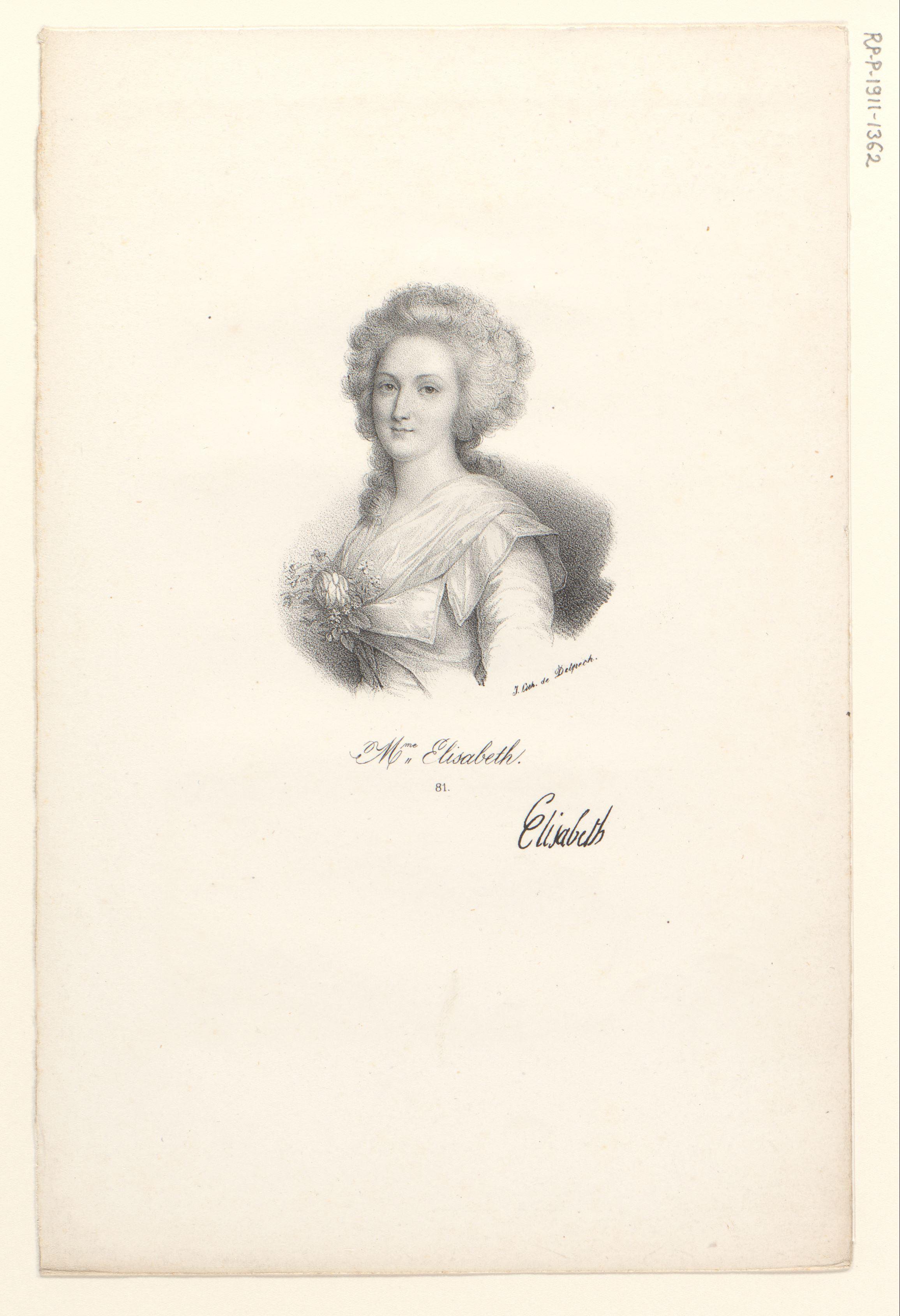 Portret van Elisabeth van Frankrijk