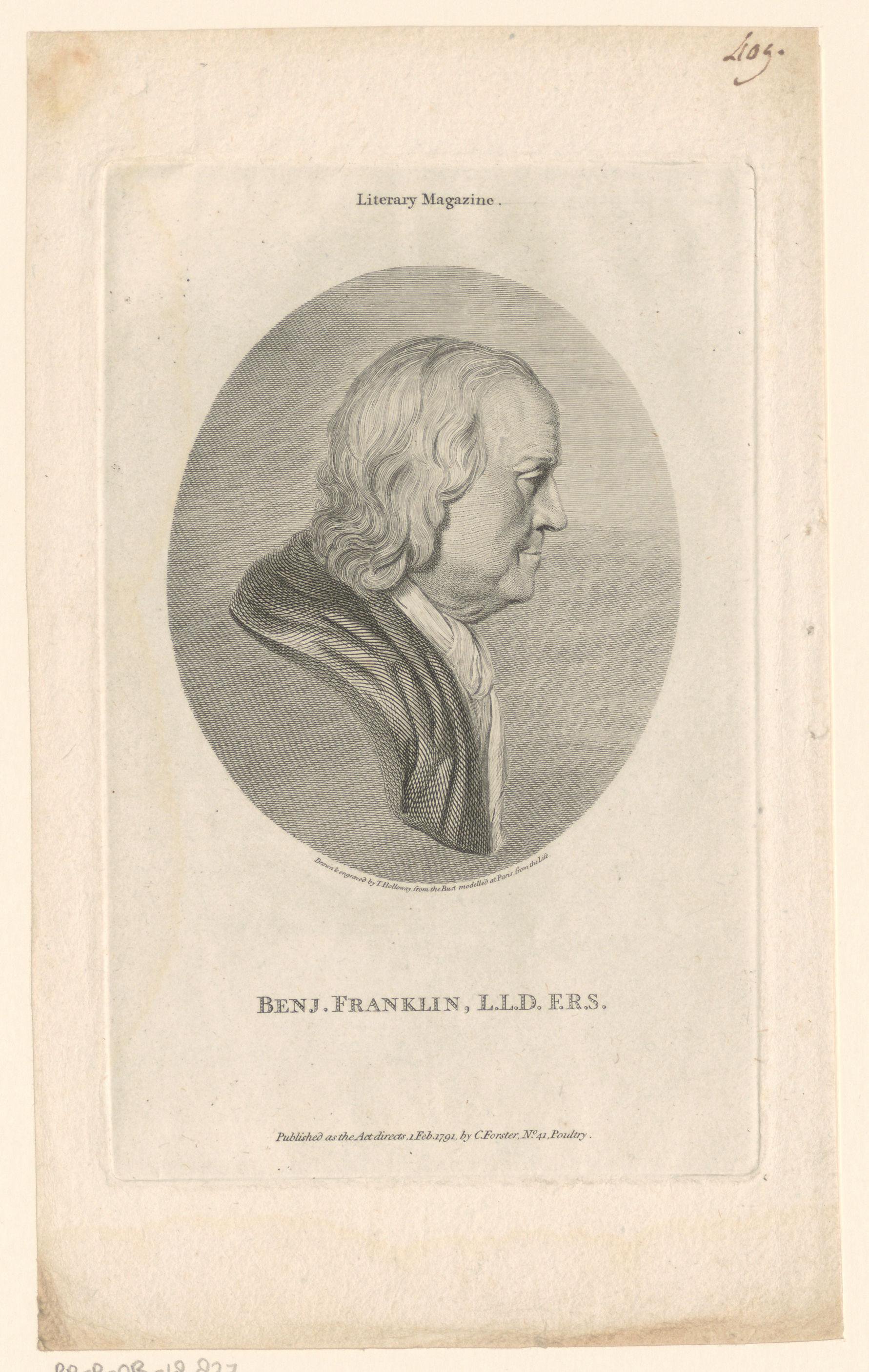 Portret van Benjamin Franklin