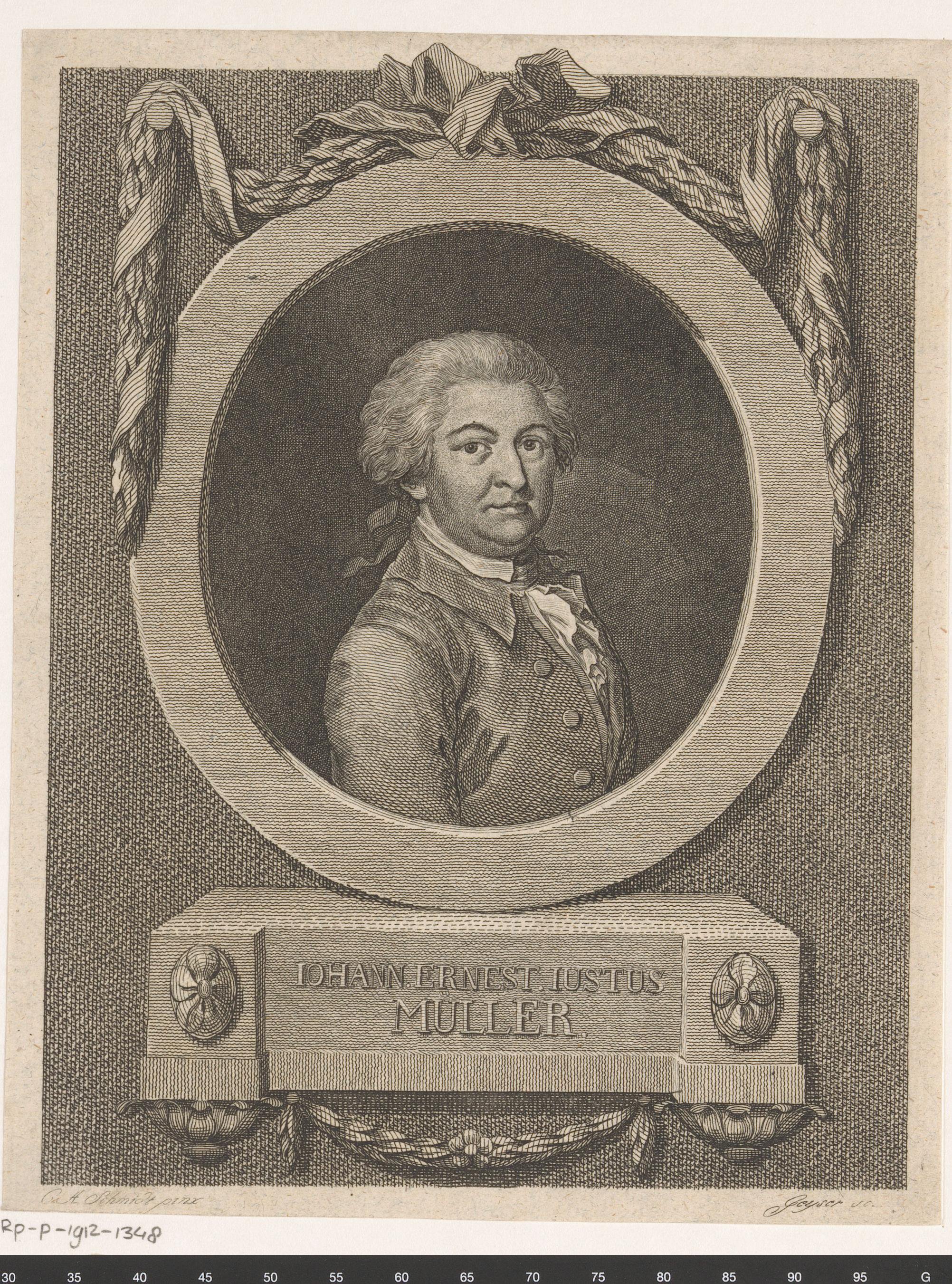 Portret van Johann Ernst Justus Müller
