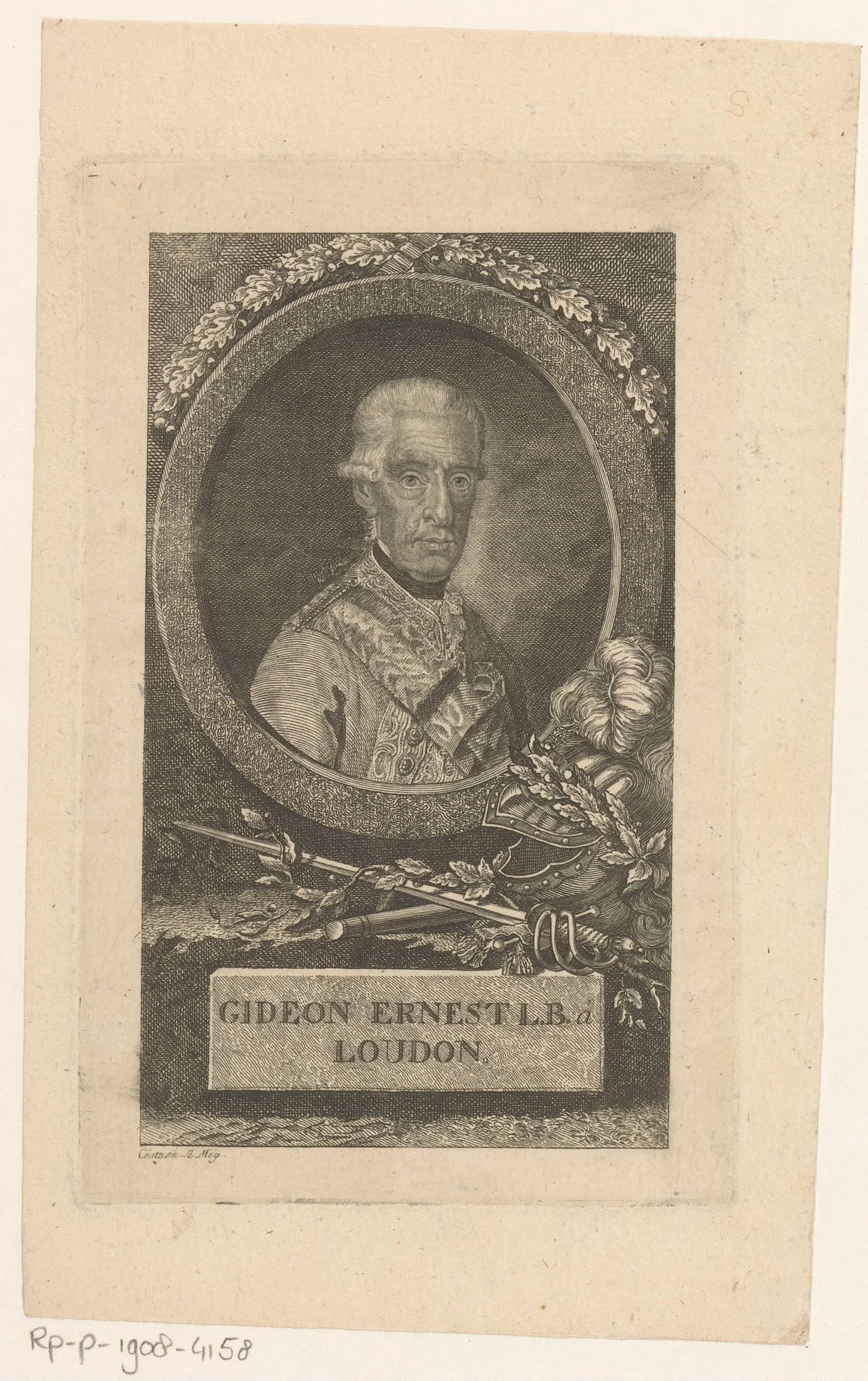 Portret van Ernst Gideon Laudon