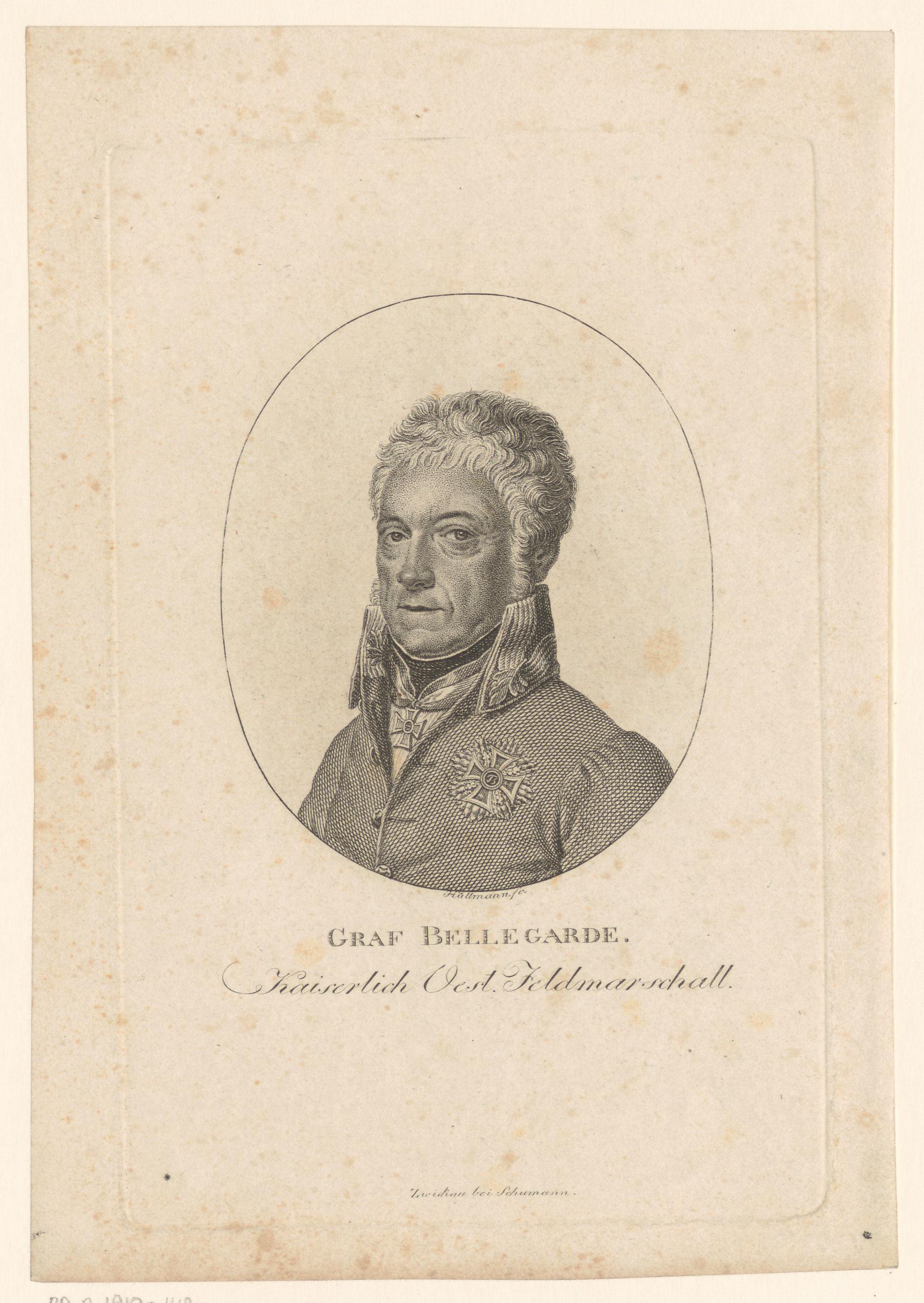Portret van Heinrich von Bellegarde