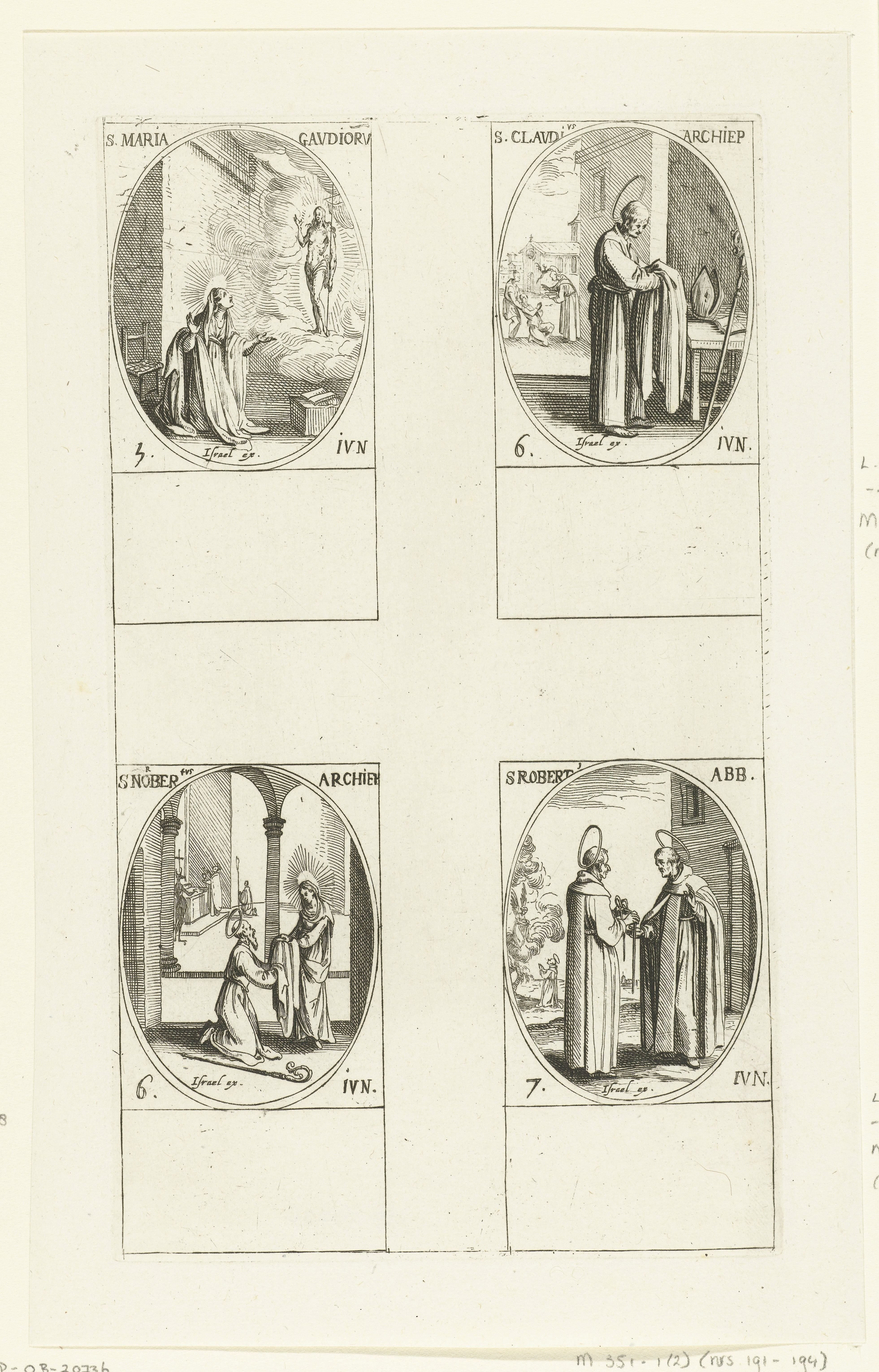 Maria Gaudiorum, Heilige Claudius van Besançon, Heilige Norbertus van Magdeburg, Heilige Robertus van Newminster (5-7 juni)