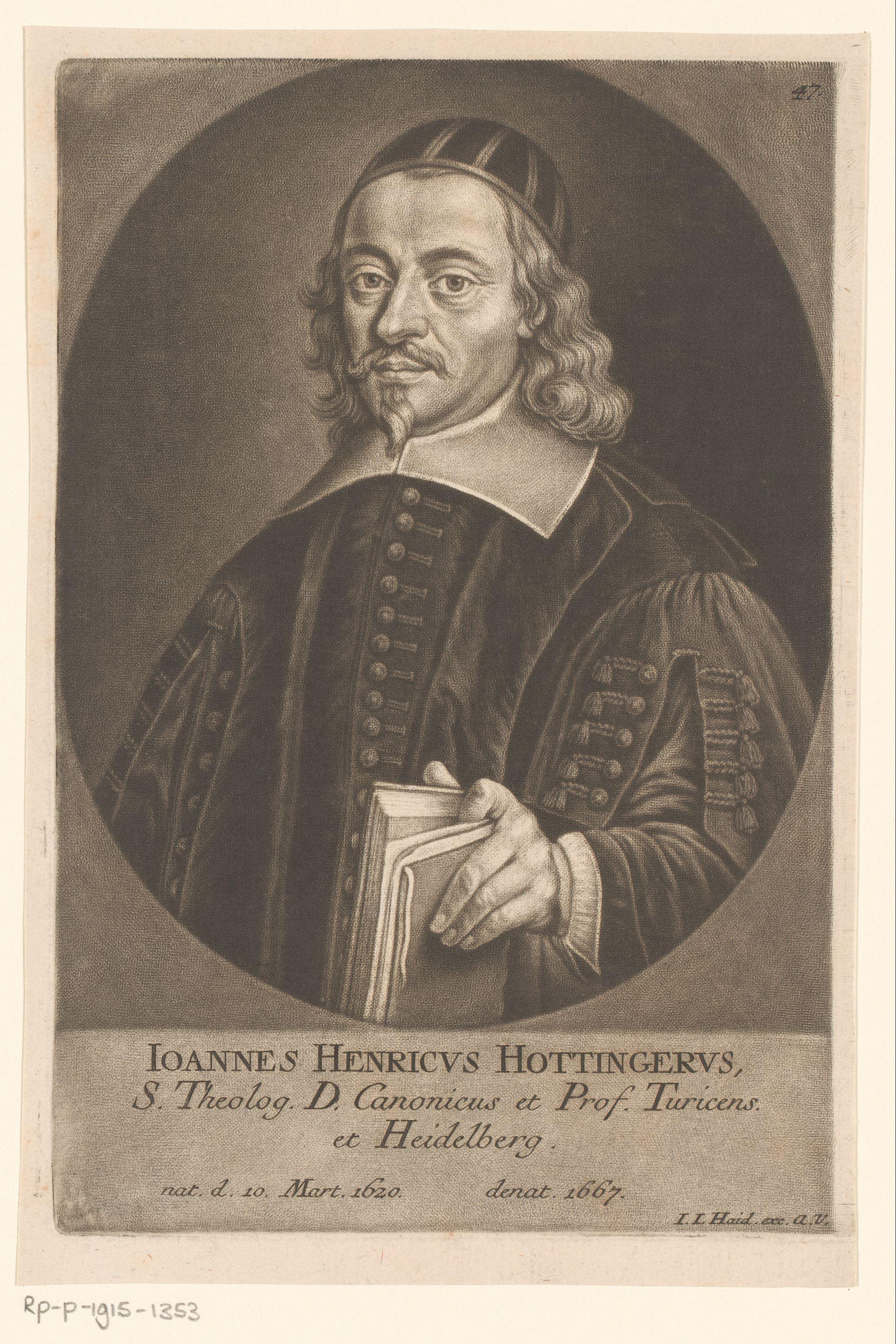 Portret van Johann Heinrich Hottinger