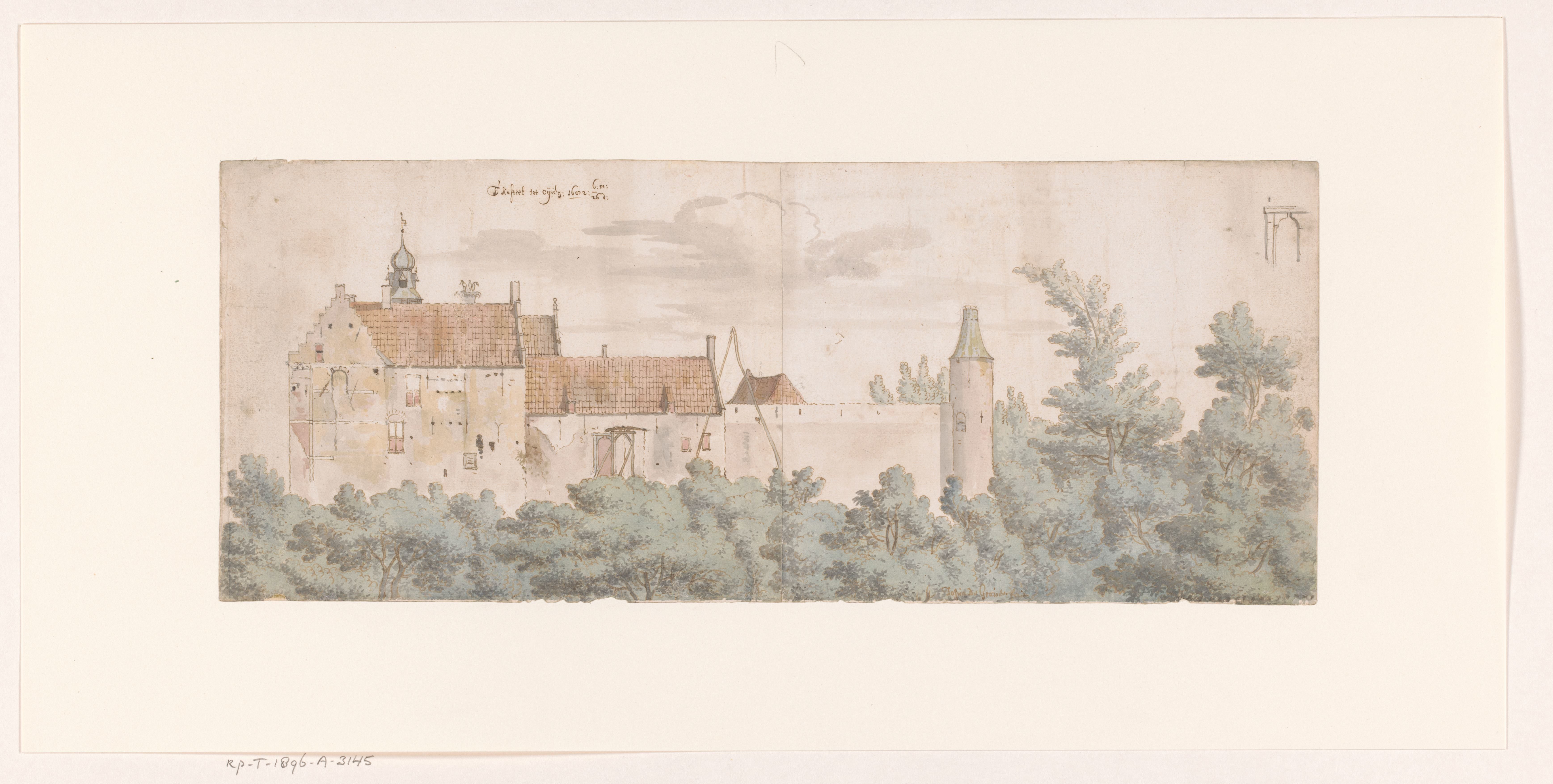 View of Kasteel Ooij, North Brabant