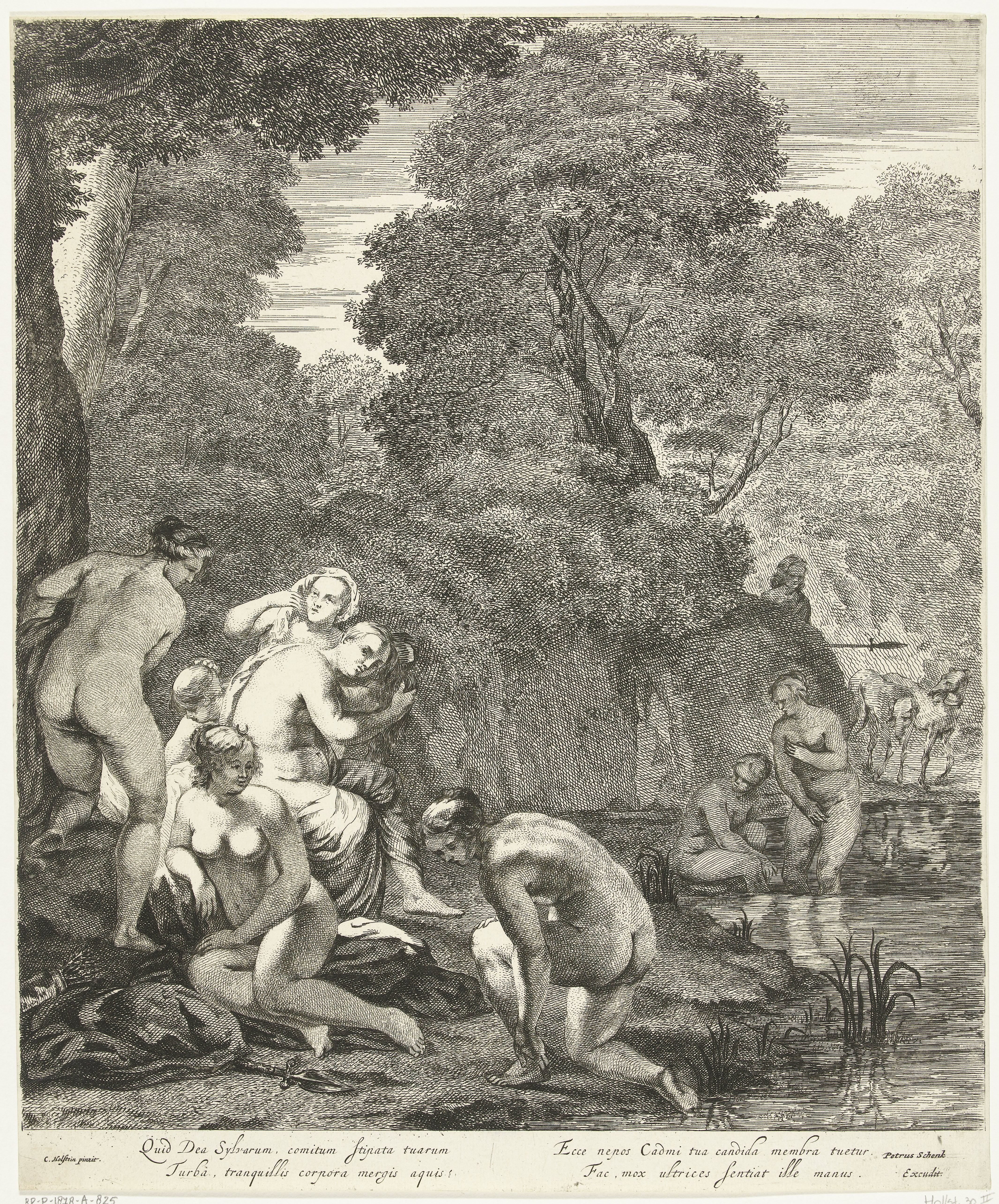 Diana en haar nimfen ontdekt door Actaeon