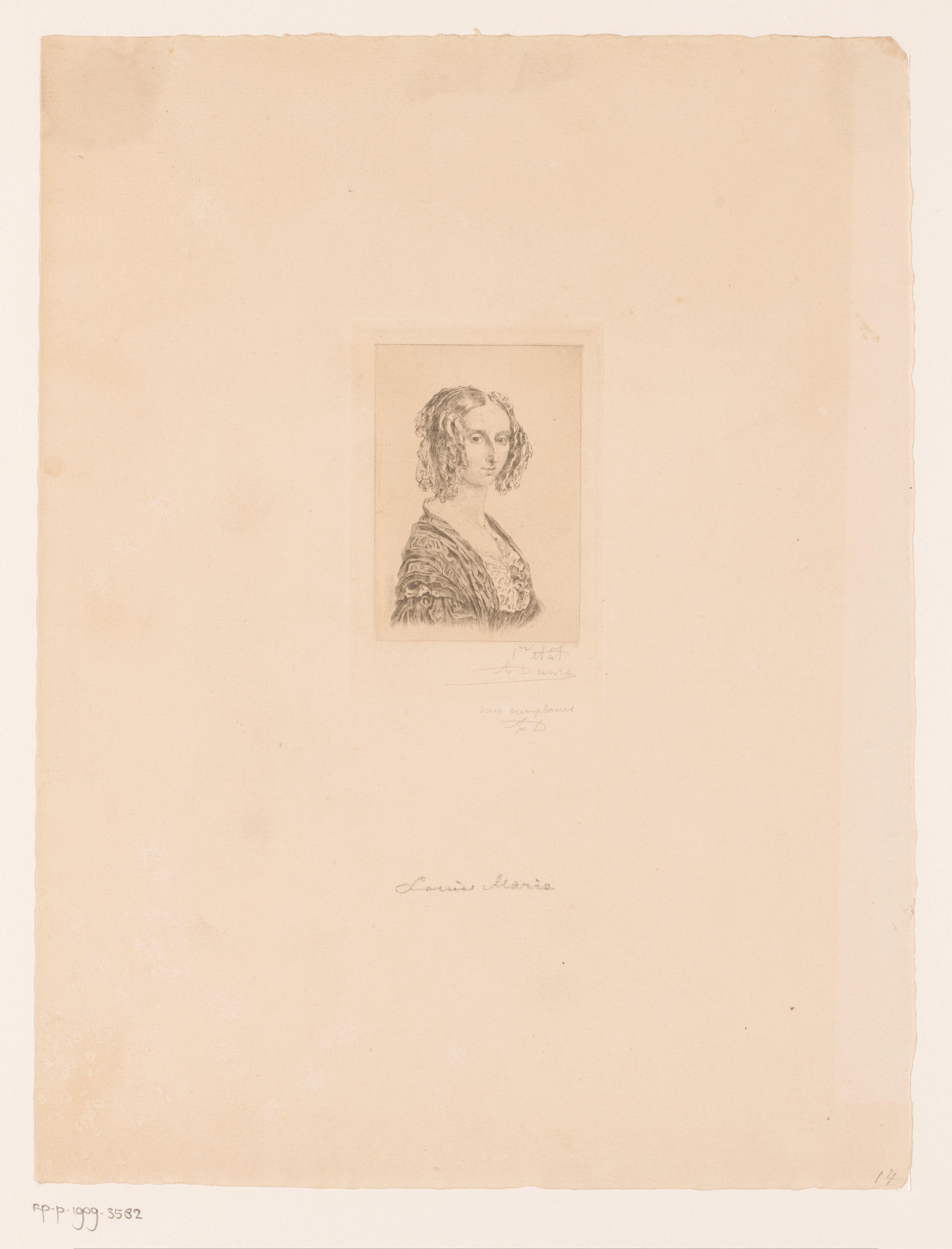 Portret van Louise Marie van Orléans, eerste koningin der Belgen