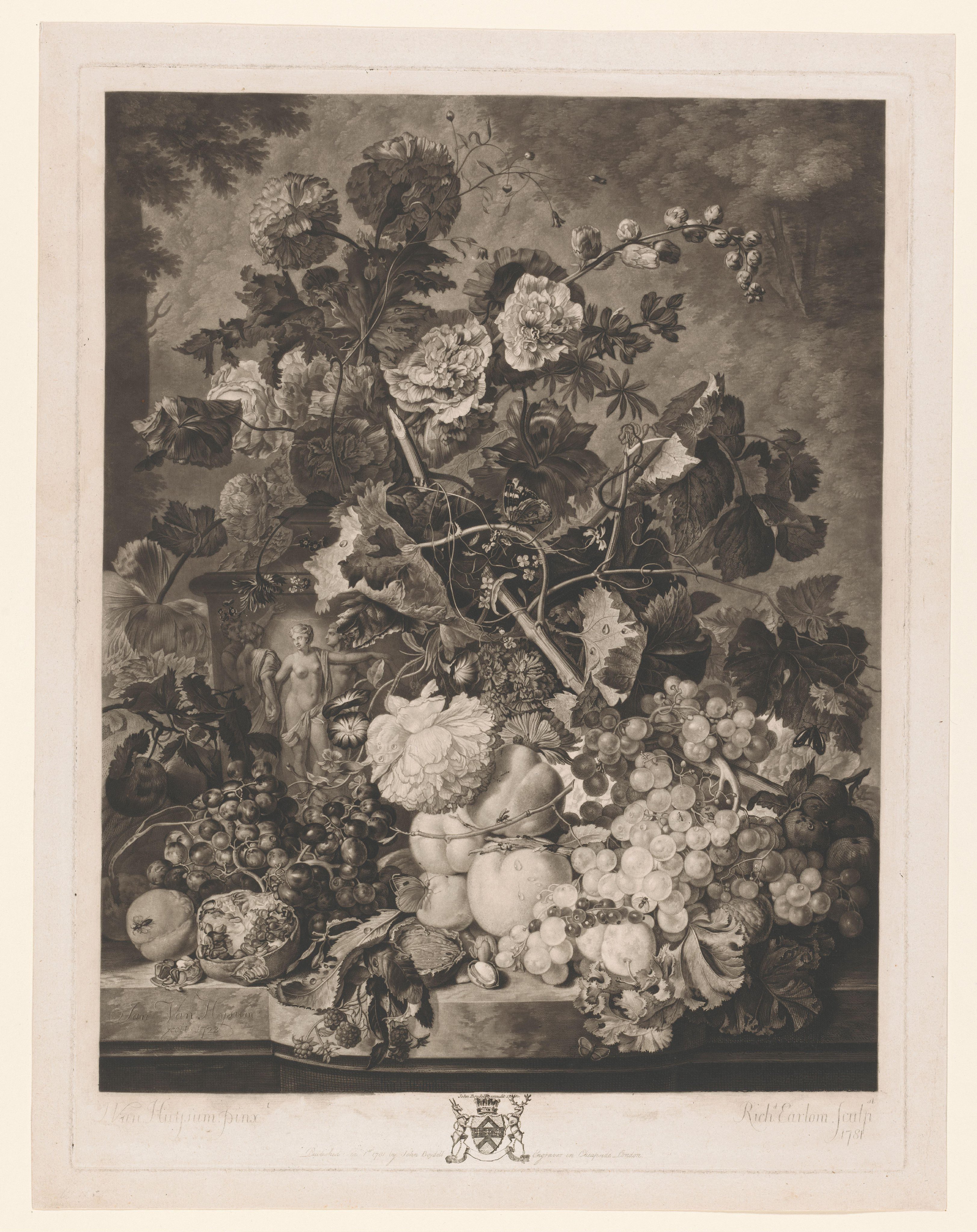 Still Life of Fruit and Flowers