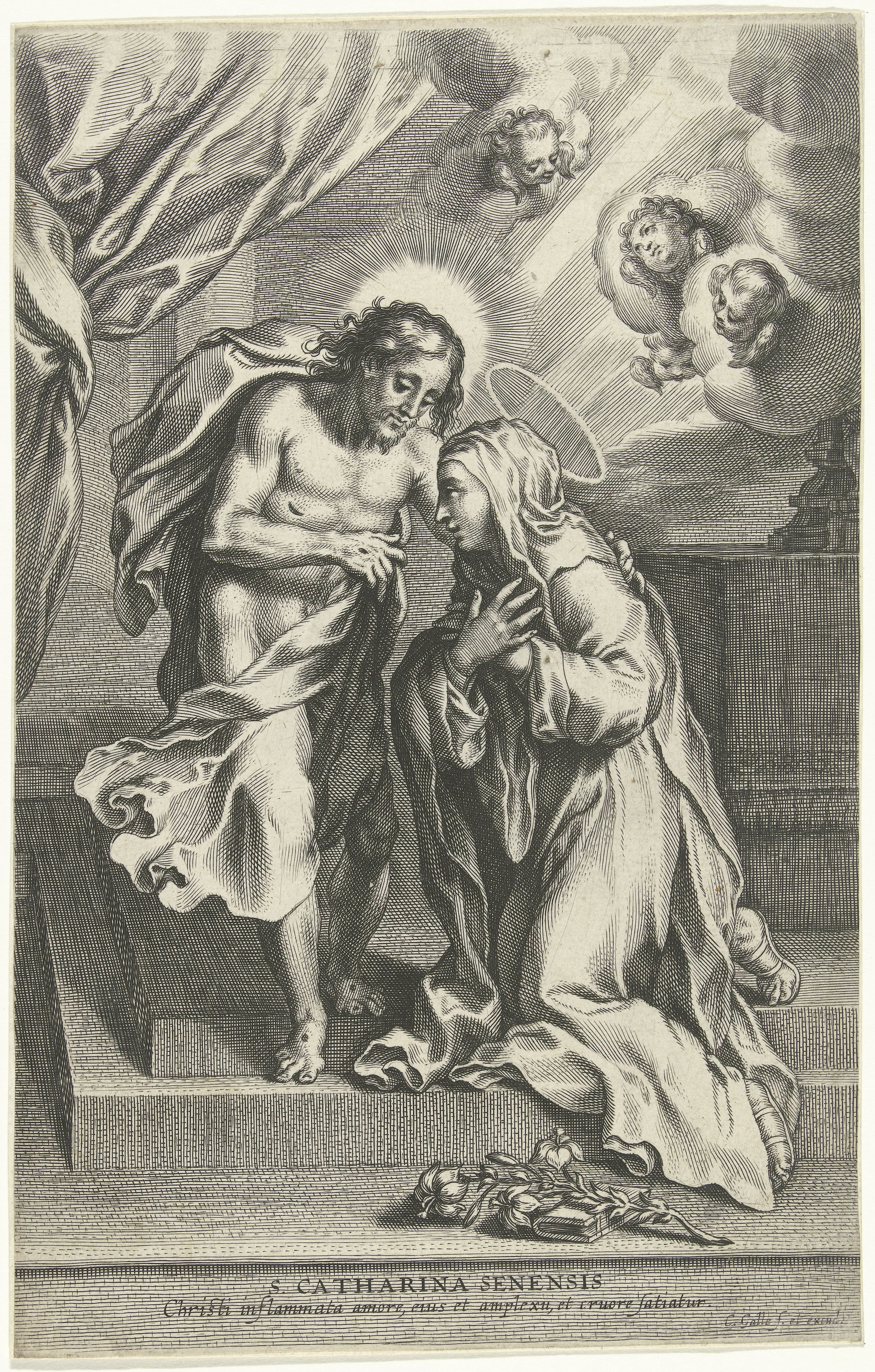 Christus en de H. Catharina van Siena