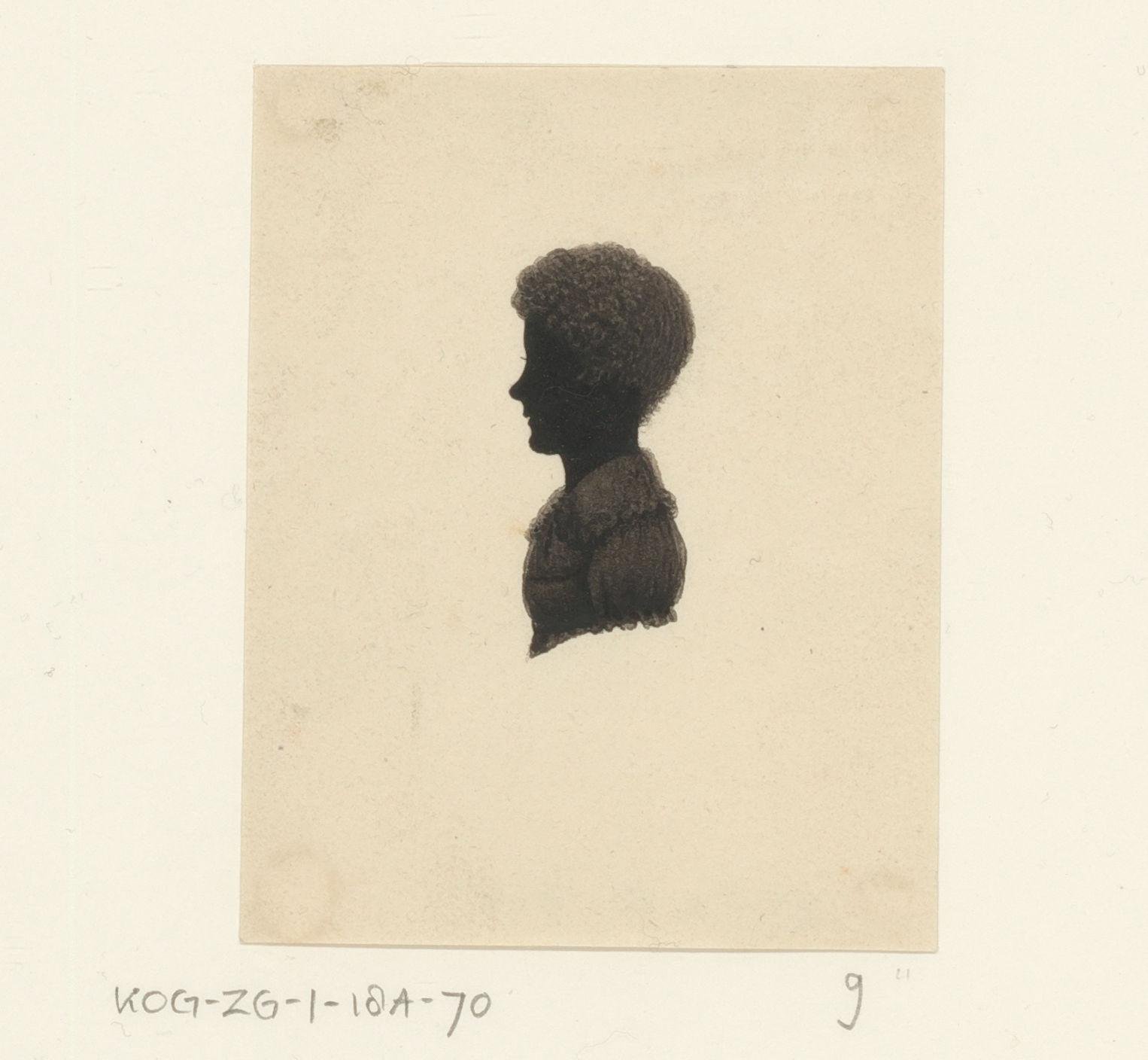 Silhouetportret van een onbekend meisje