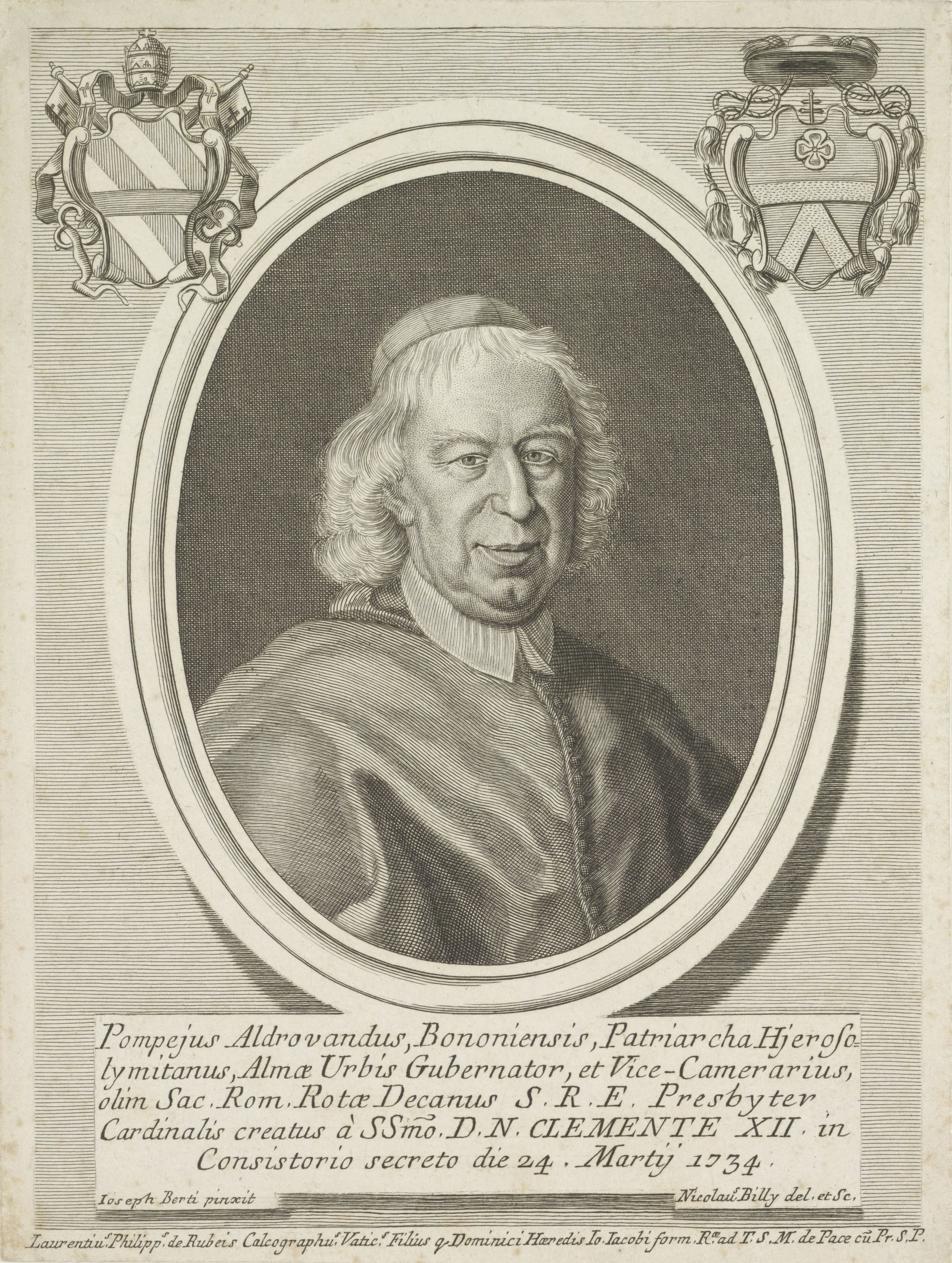 Portret van kardinaal Pompeo Aldrovandi
