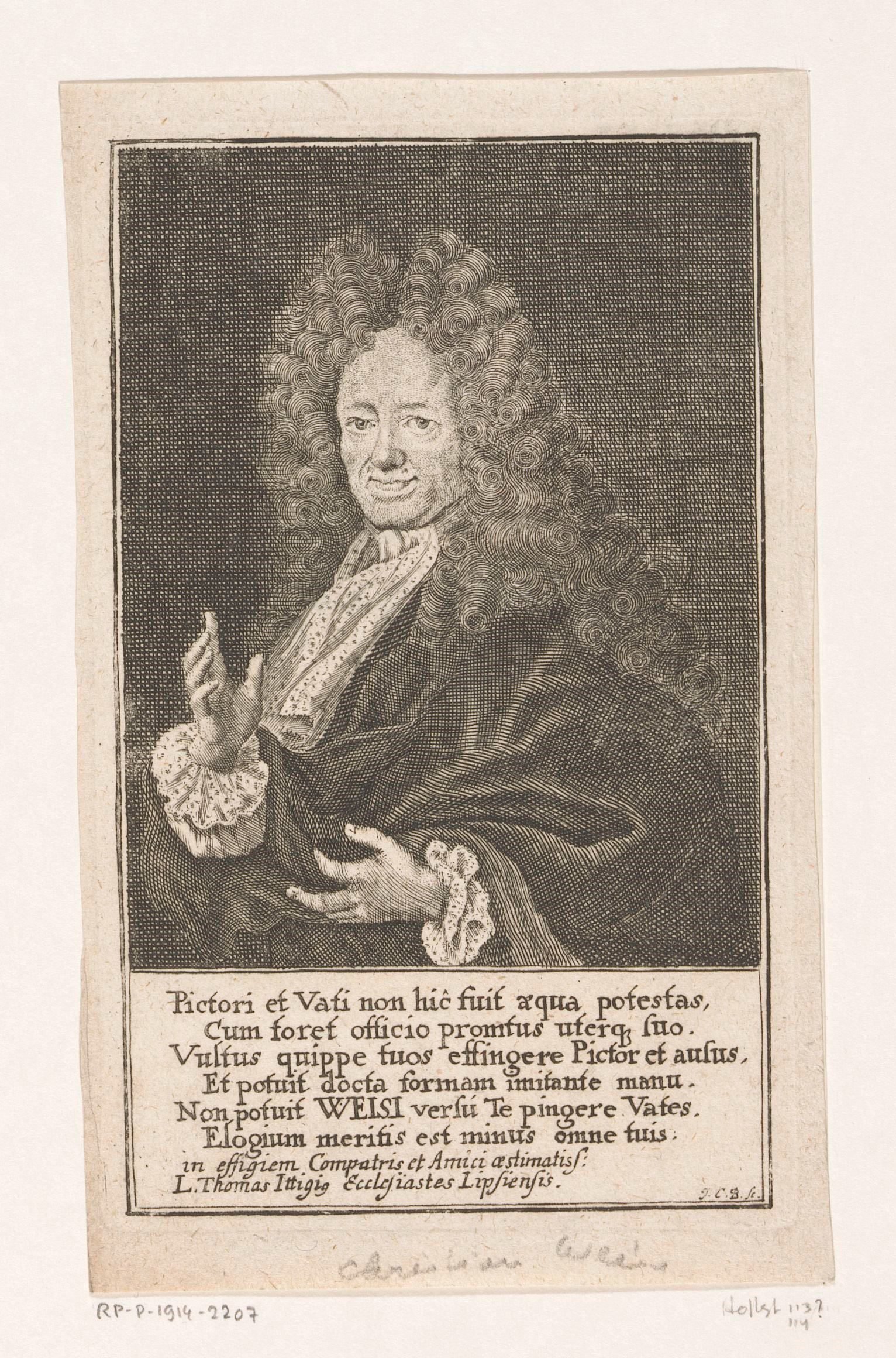 Portret van Christian Weise