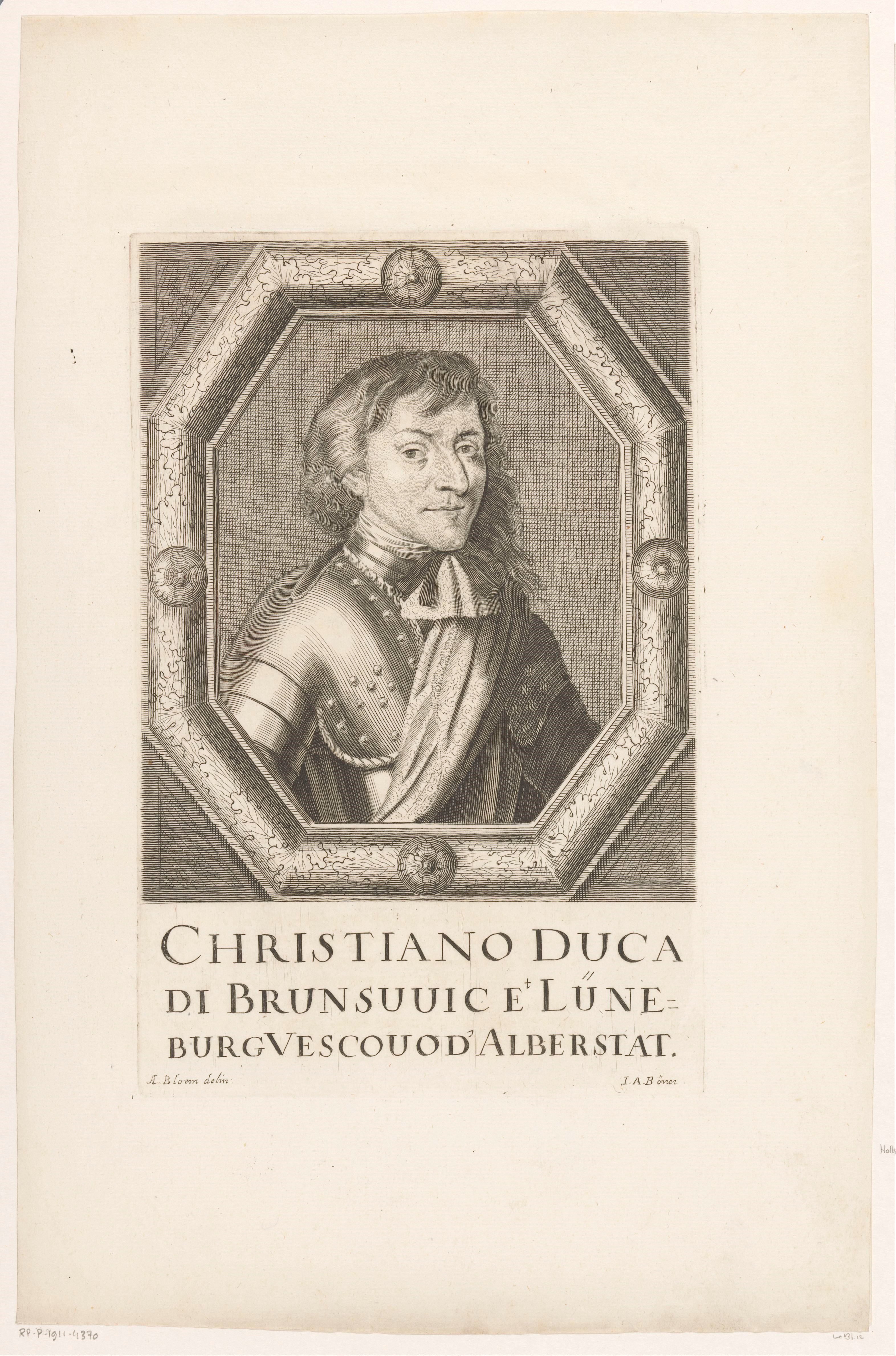 Portret van Christian von Braunschweig-Lüneburg