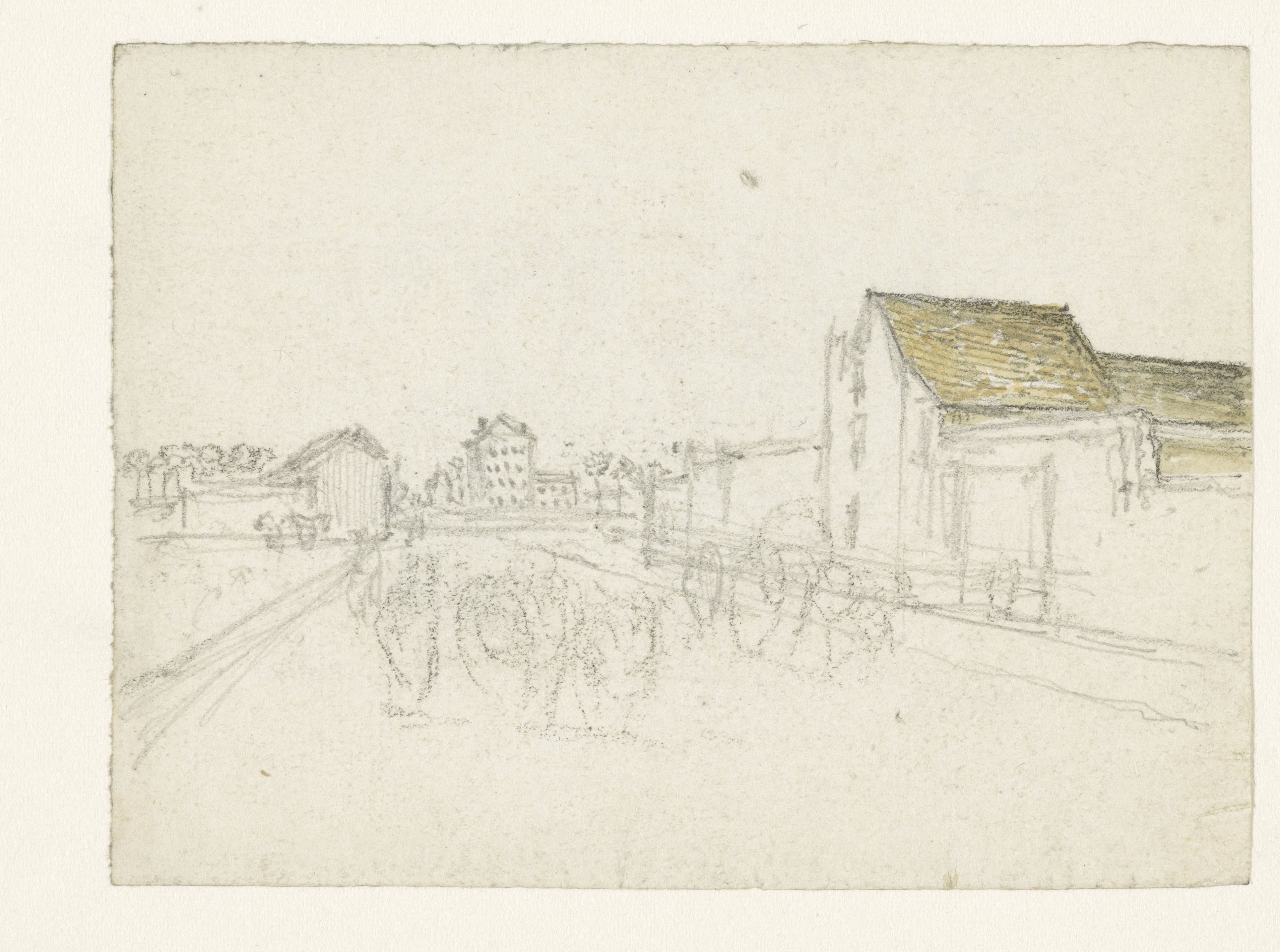 Weg aan de rand van de stad