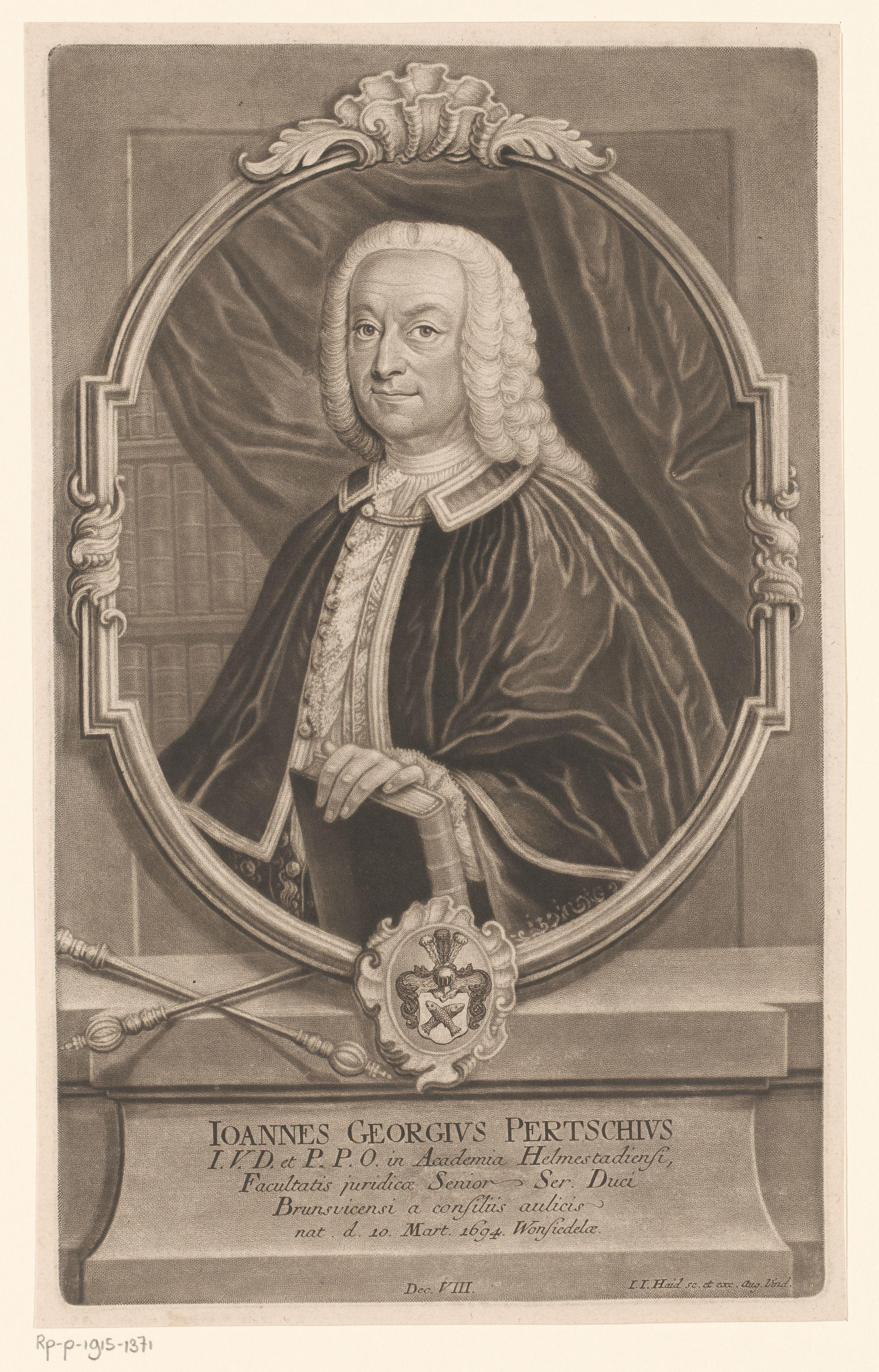 Portret van Johann Georg Pertsch