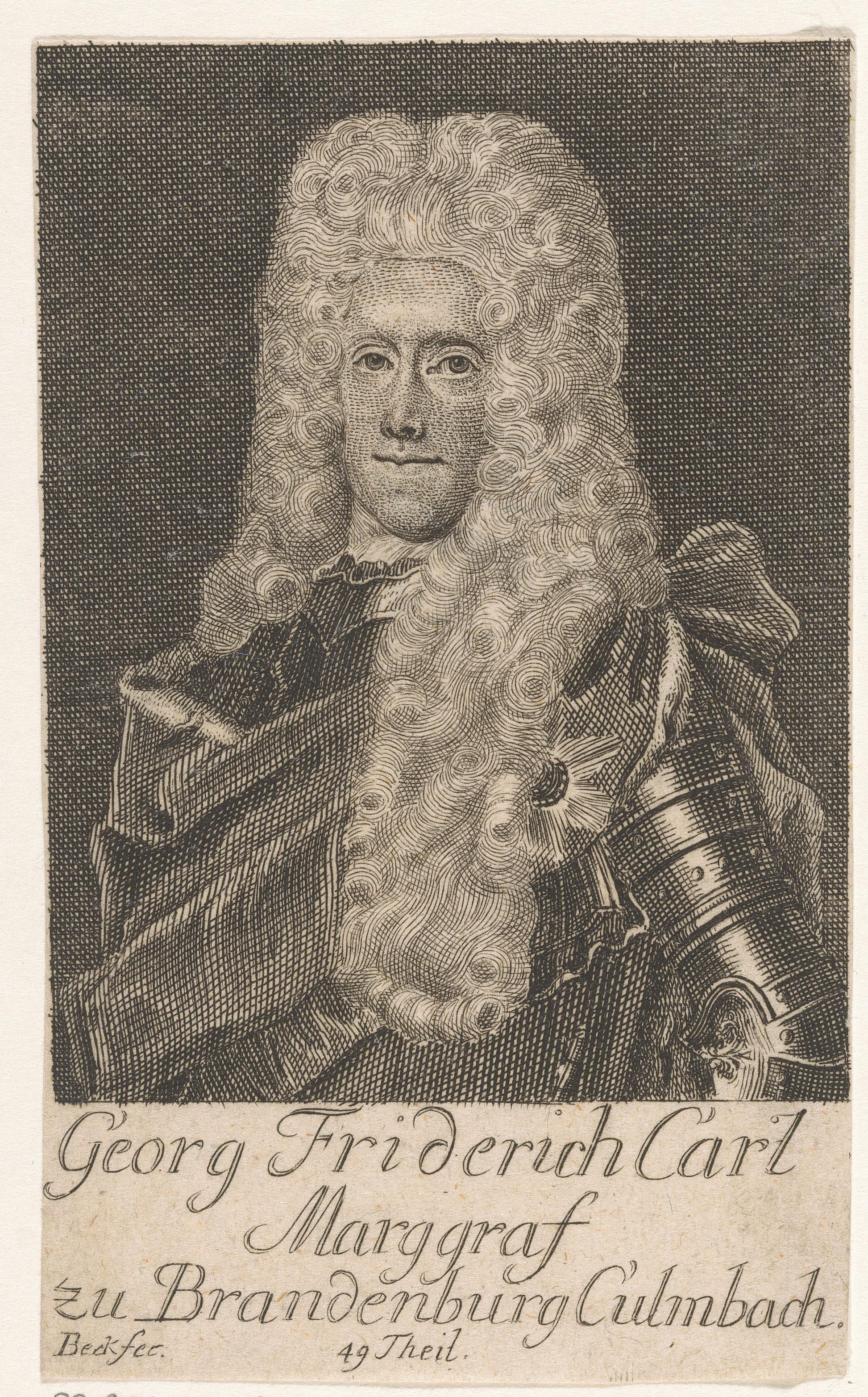 Portret van George Friedrich Karl van Brandenburg