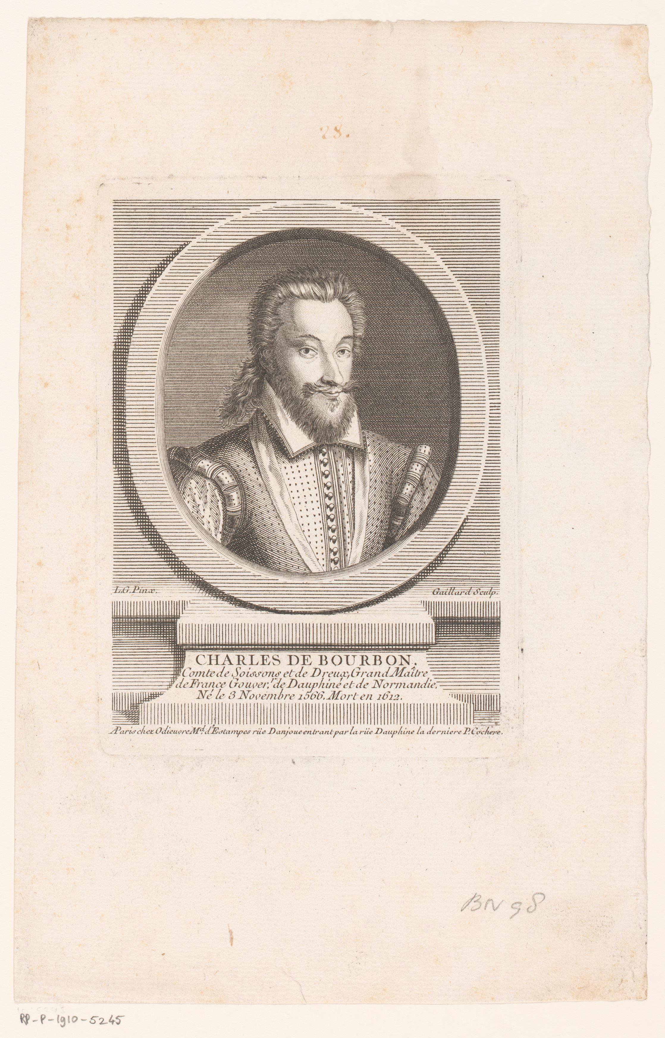 Portret van Charles de Bourbon, graaf van Soisson